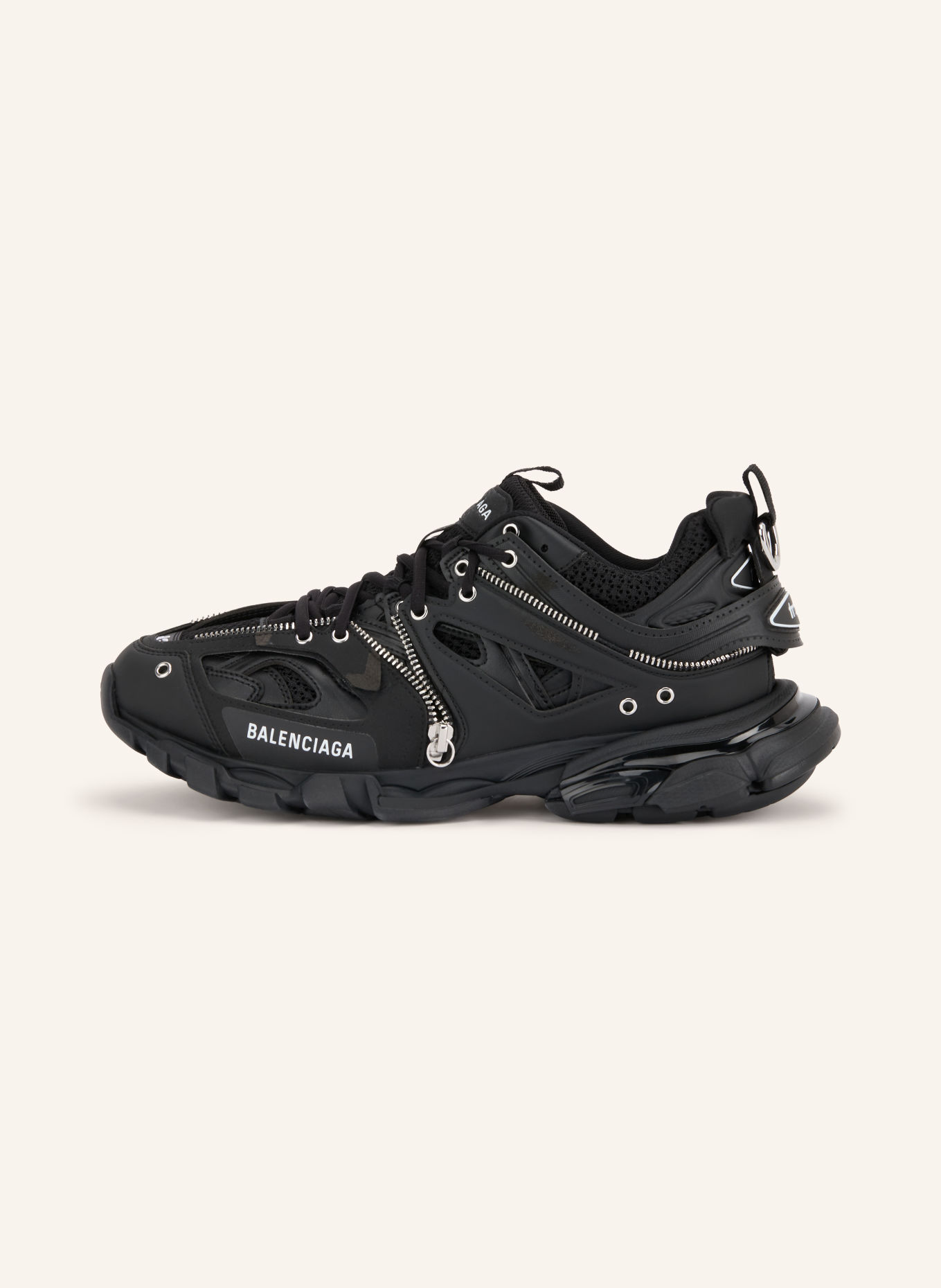 BALENCIAGA Sneakersy TRACK ZIP: CZARNY / SREBRNY