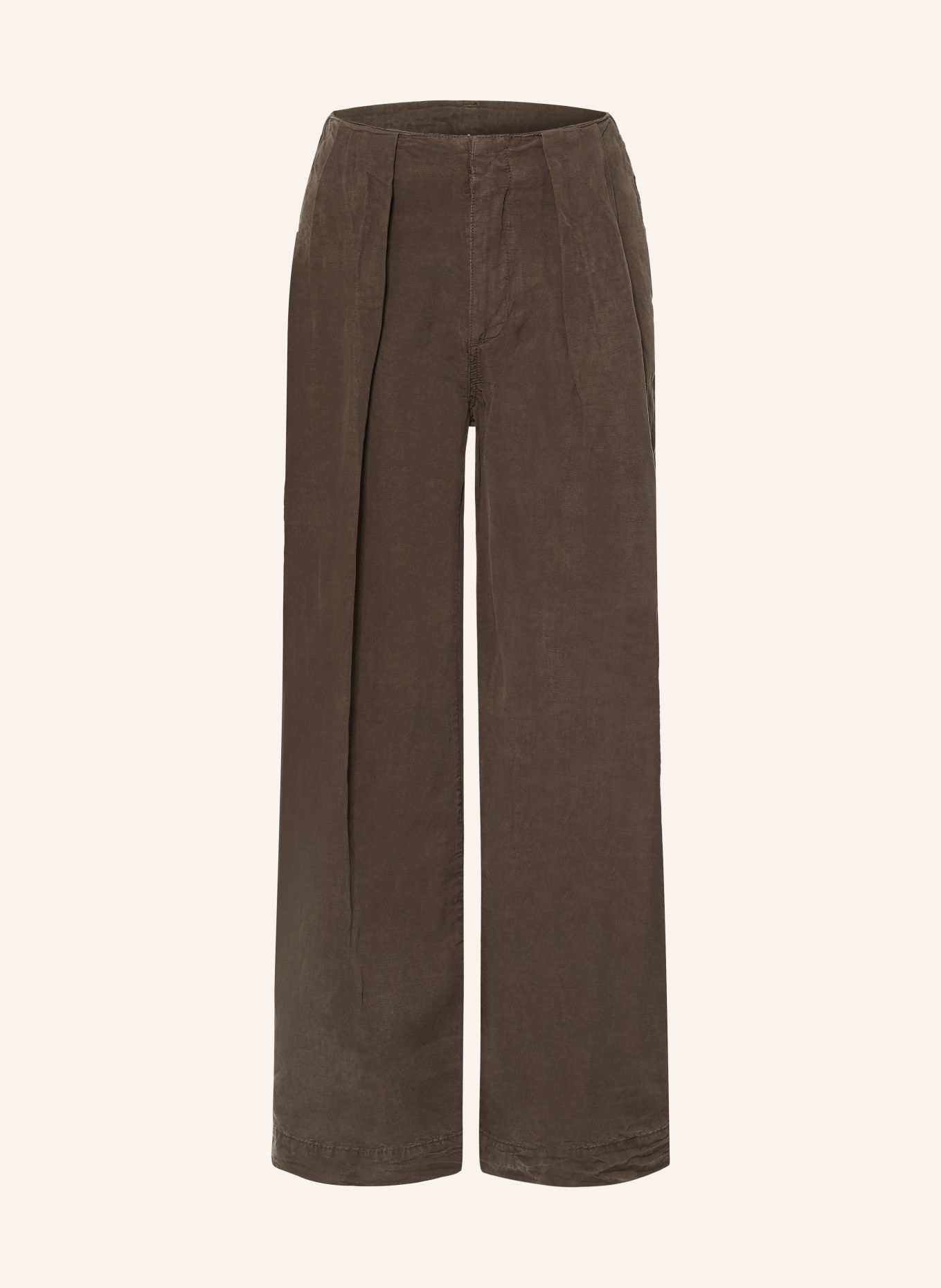 ALLSAINTS Hose mit Leinen: DUNKELBRAUN