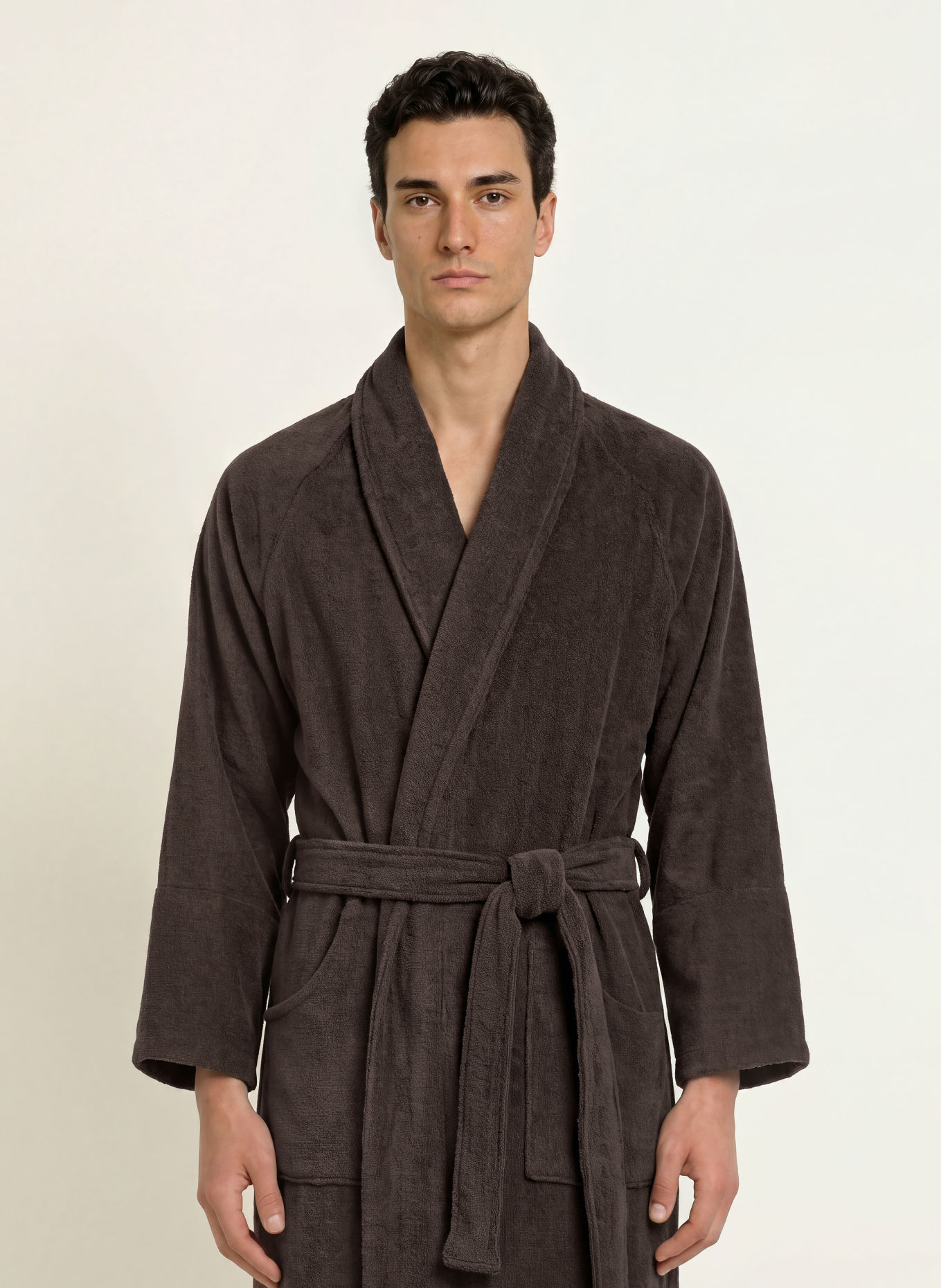 BONGUSTA Unisex badjas NARAM: MARRON FONCÉ