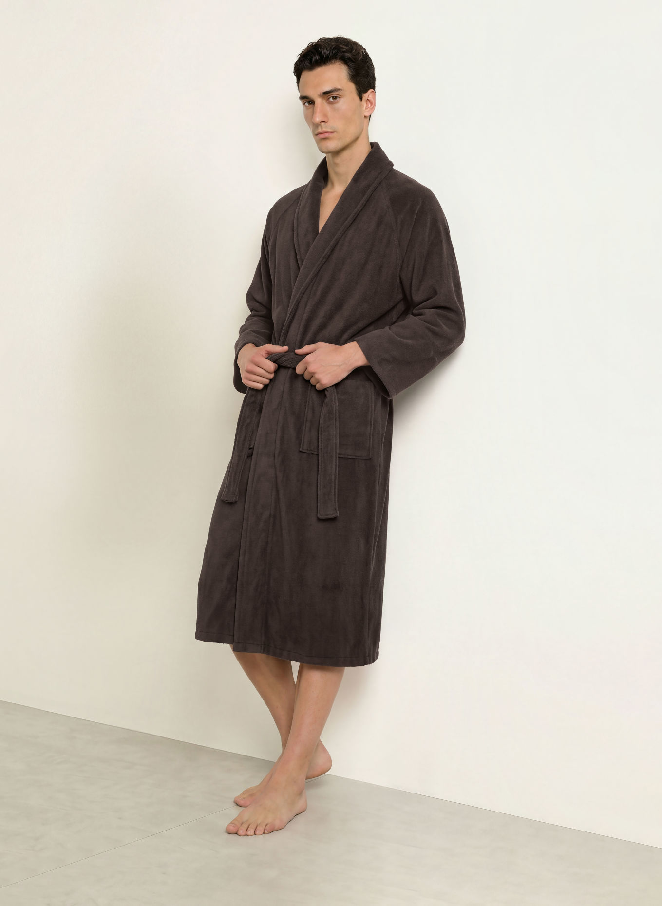 BONGUSTA Unisex badjas NARAM: MARRON FONCÉ