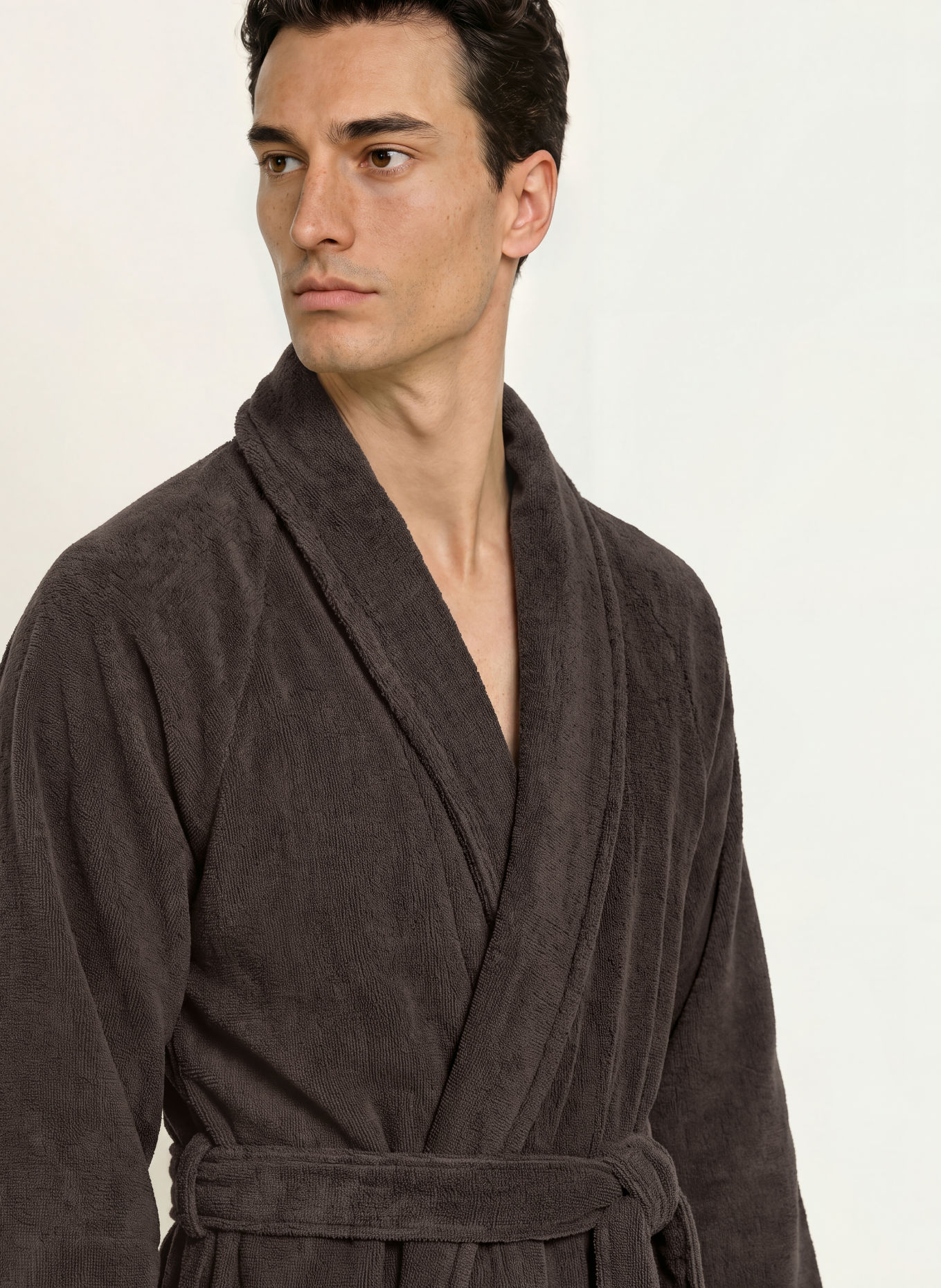 BONGUSTA Unisex badjas NARAM: MARRON FONCÉ