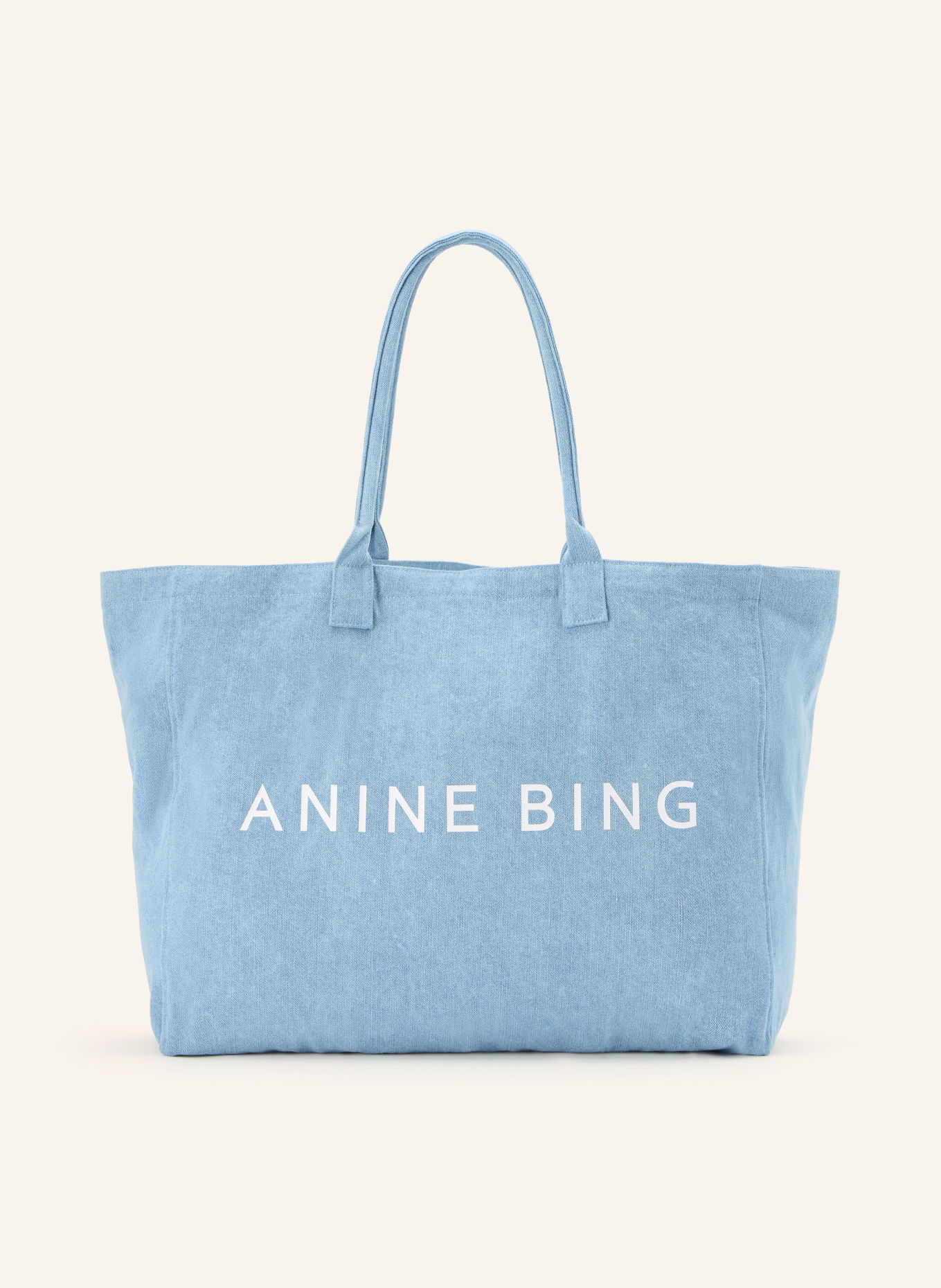 ANINE BING Shopper LEO CANVAS: HELLBLAU