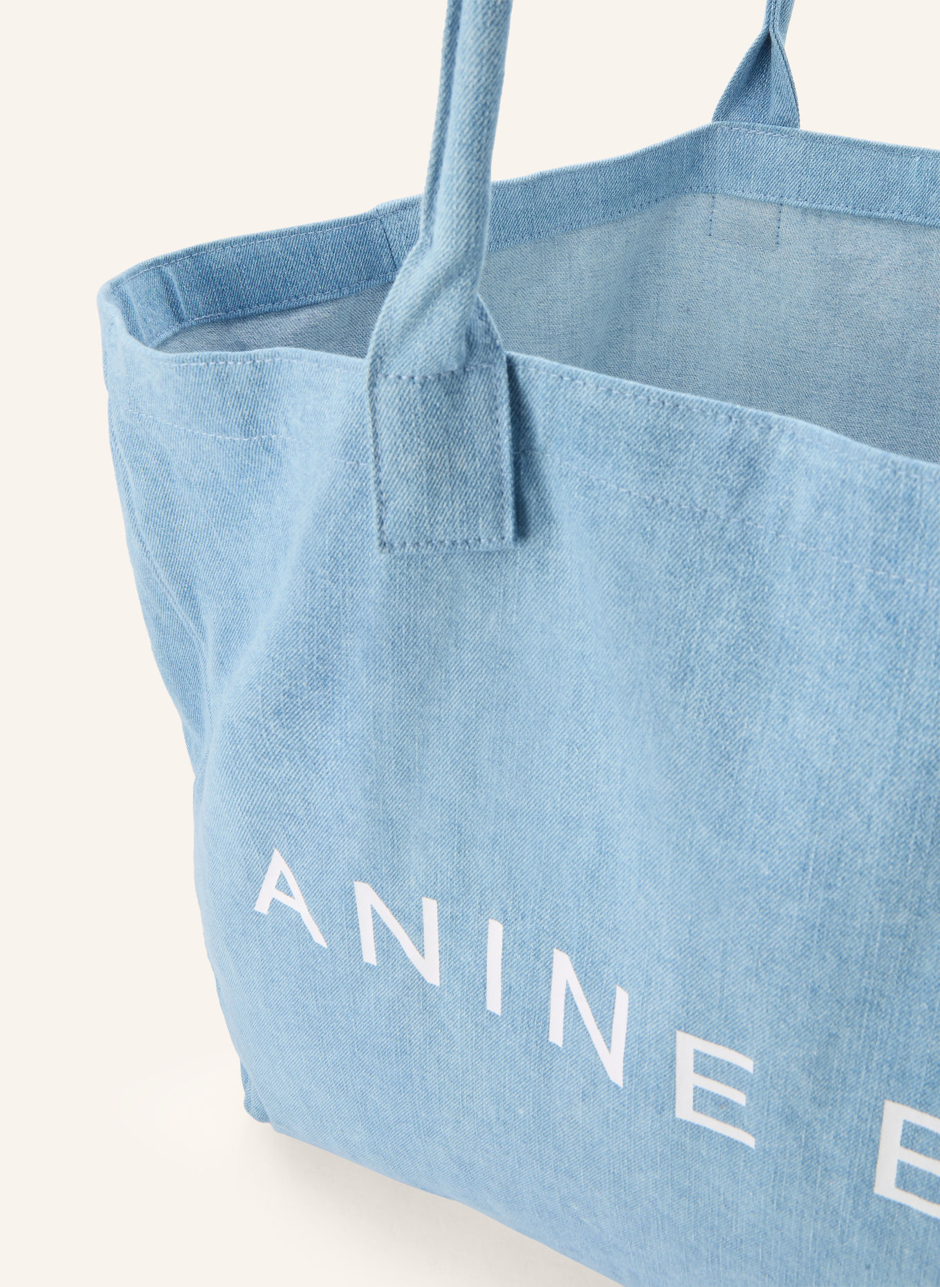ANINE BING Shopper LEO CANVAS: HELLBLAU