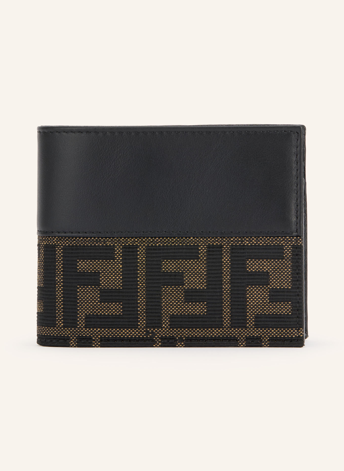 FENDI Portemonnee: ZWART / BEIGE