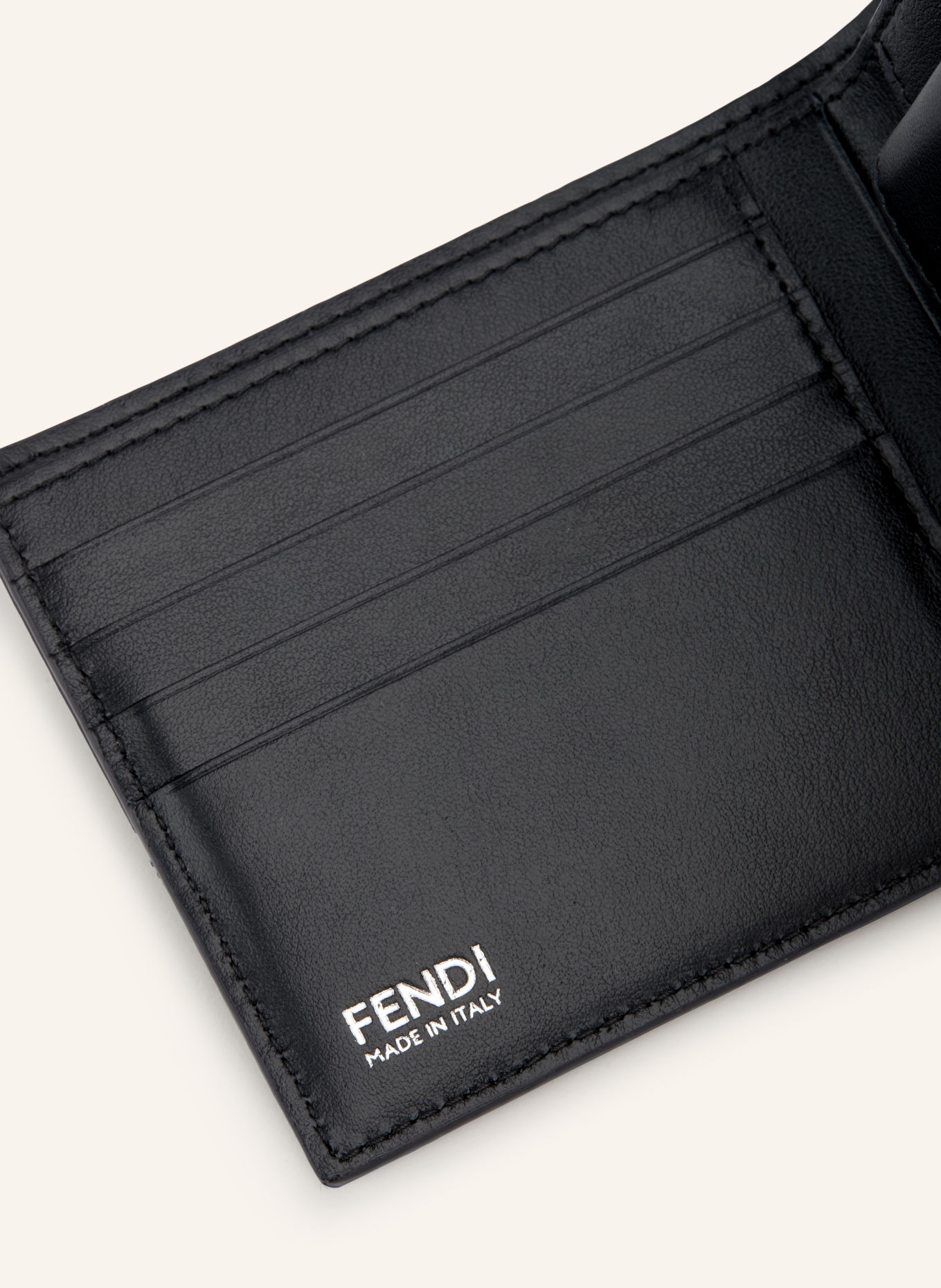 FENDI Portemonnee: ZWART / BEIGE