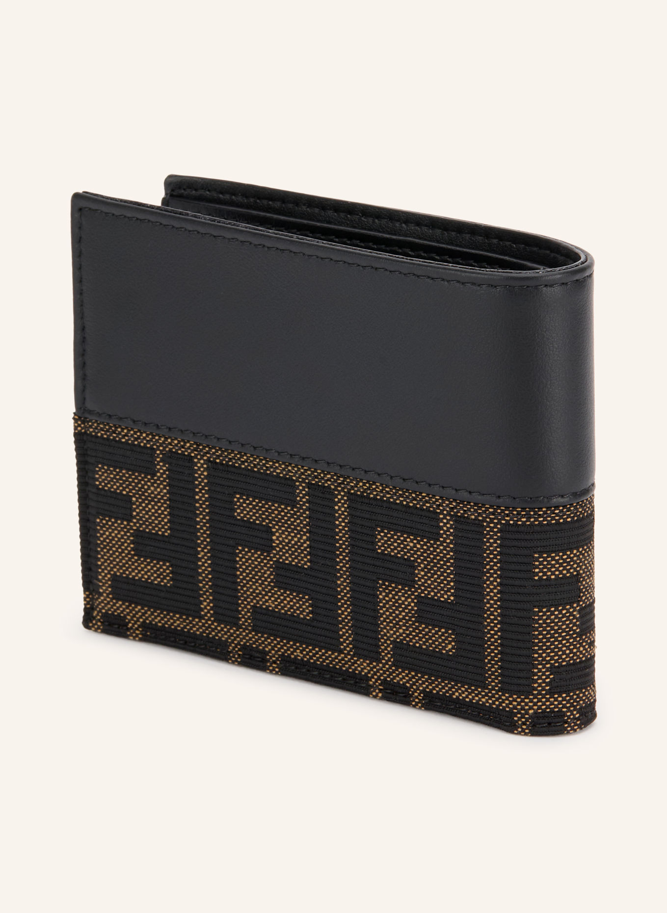 FENDI Portemonnee: ZWART / BEIGE