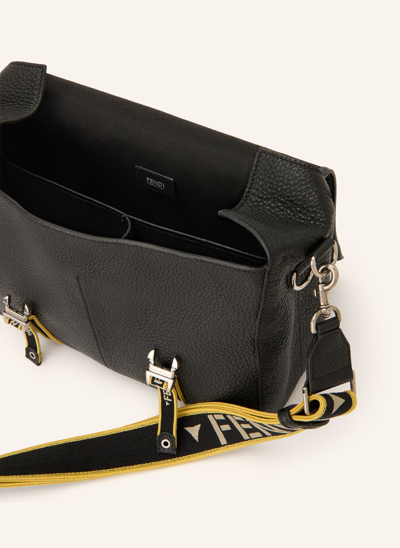 FENDI Schoudertas FLOW MEDIUM: ZWART / ZILVER