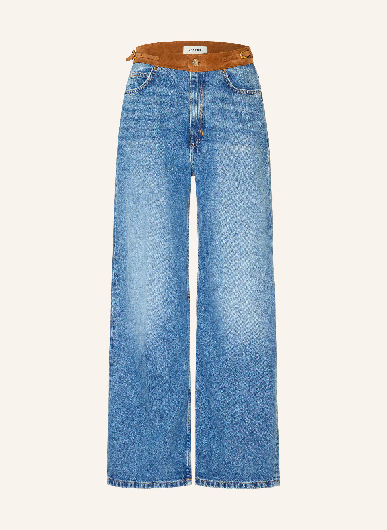 SANDRO Wide Leg Jeans: 4785 BLUE JEAN