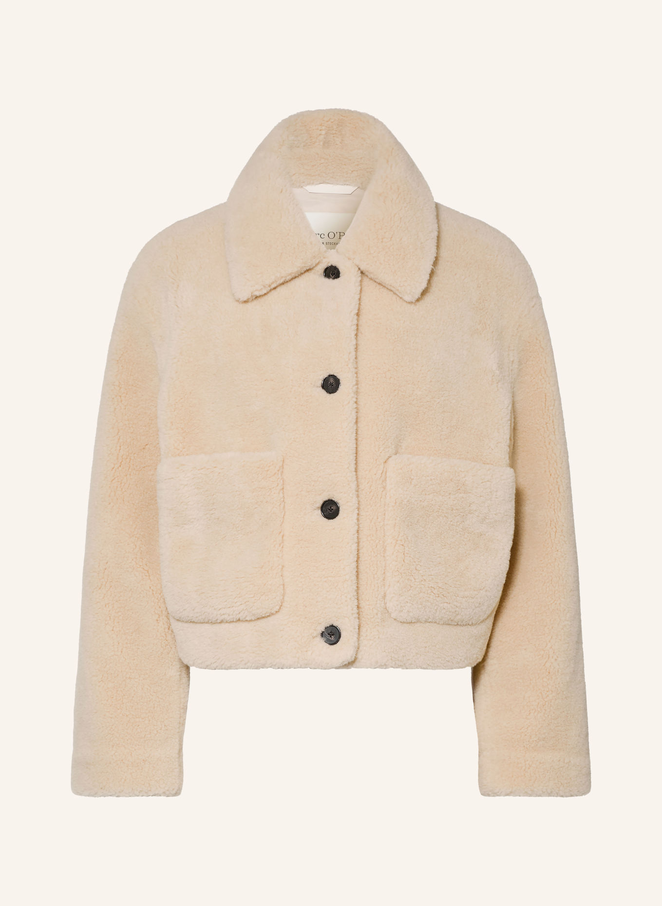 Marc O'Polo Plush Jacket: LIGHT BROWN