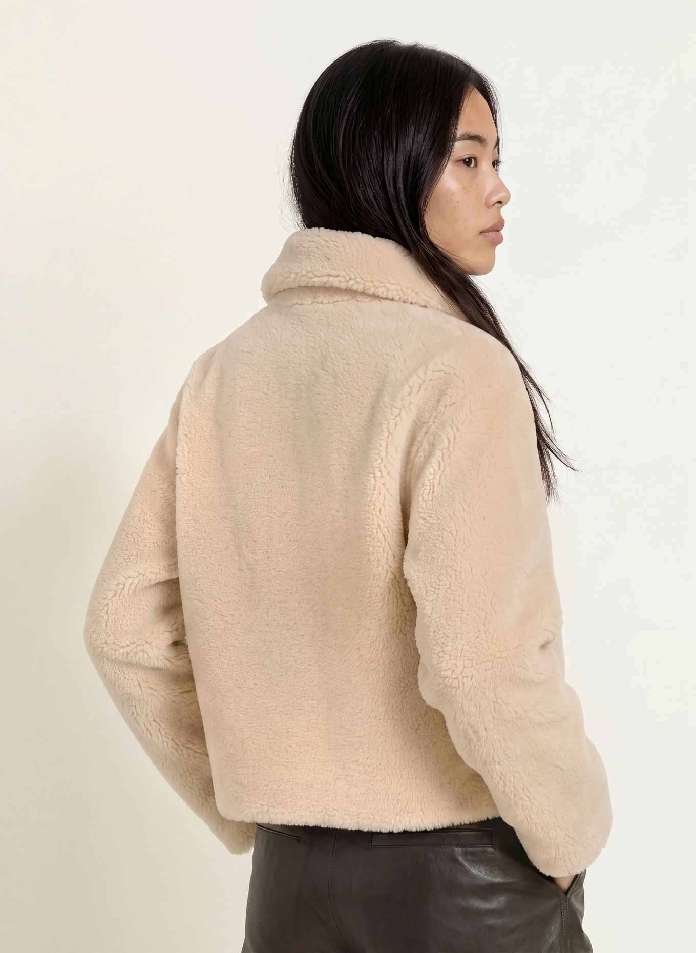 Marc O'Polo Plush Jacket: LIGHT BROWN