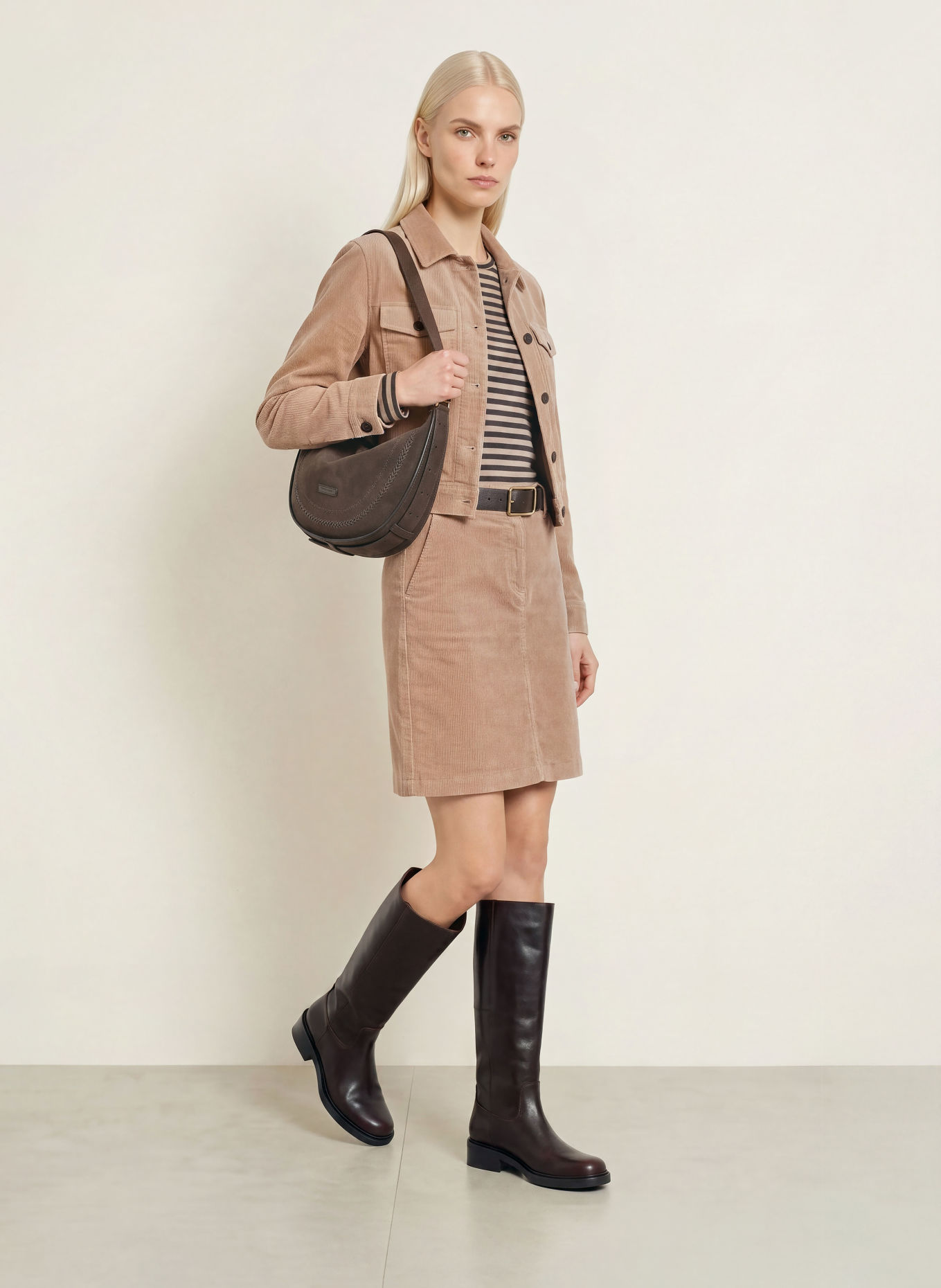 Marc O'Polo Corduroy skirt: BEIGE