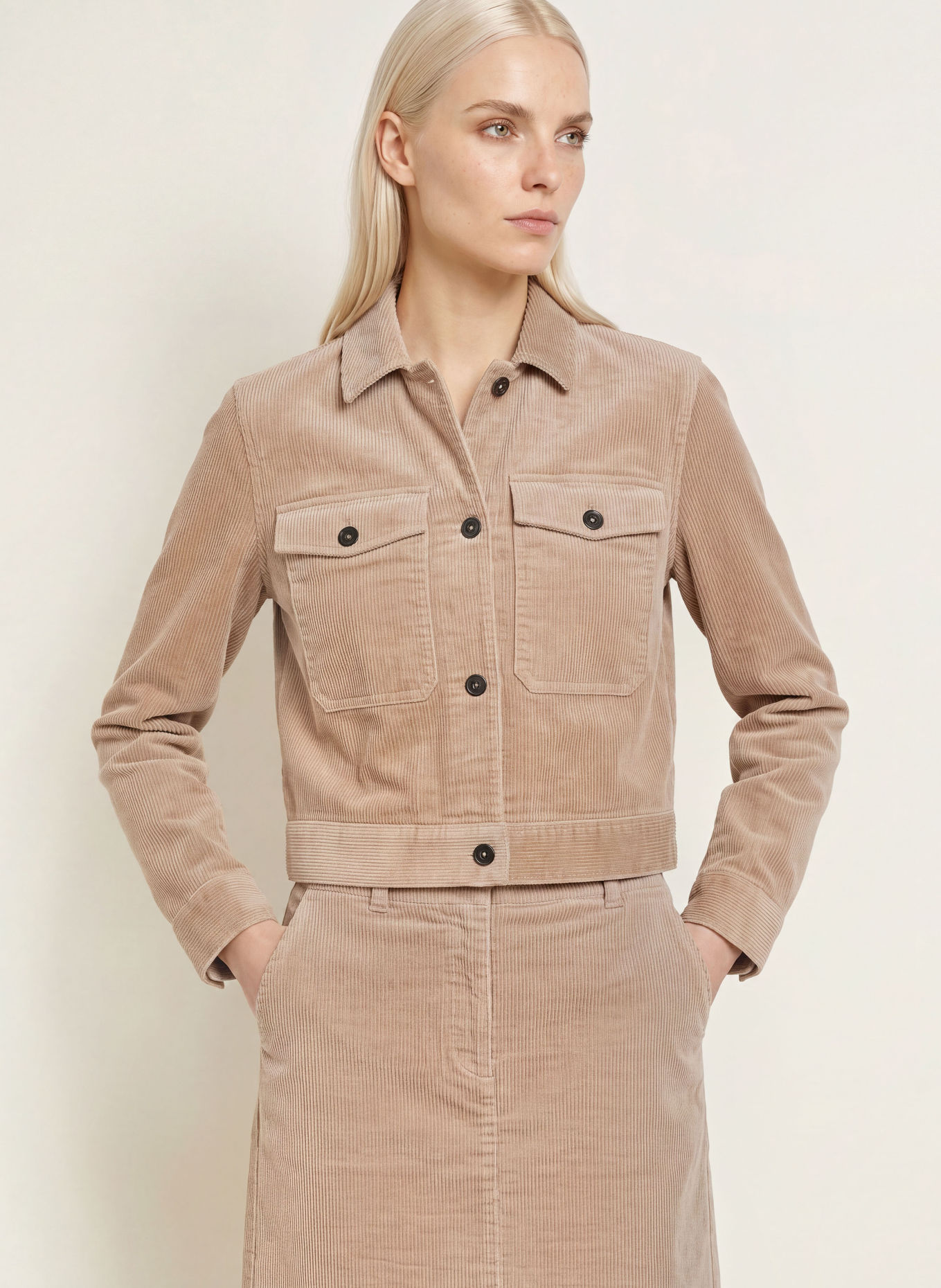 Marc O'Polo Corduroy-Overshirt: TAUPE