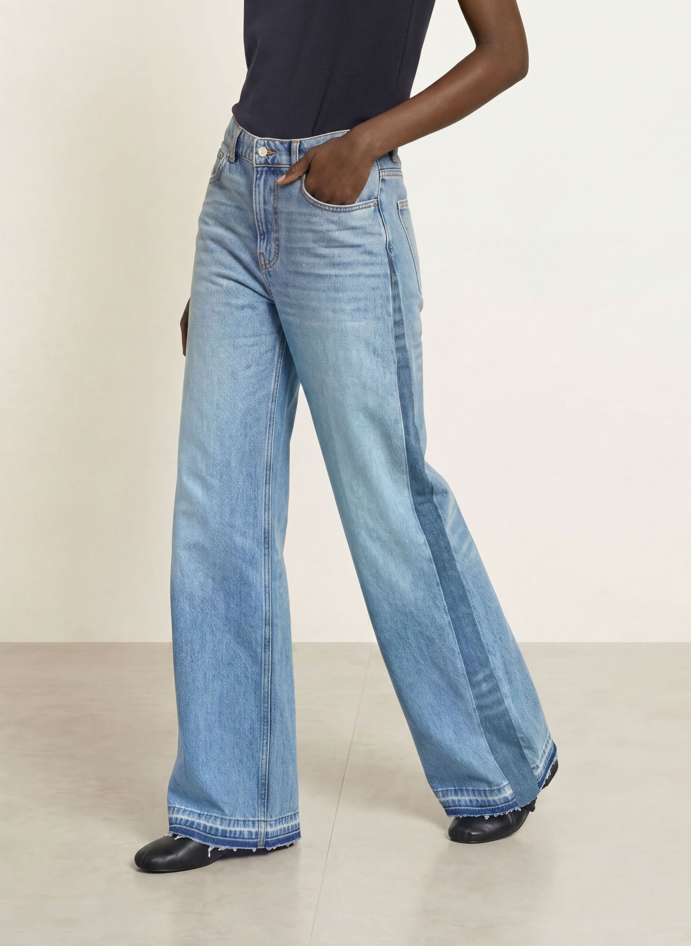 ba&sh Wide Leg Jeans MISLAV: BLUE BLUE JEANS