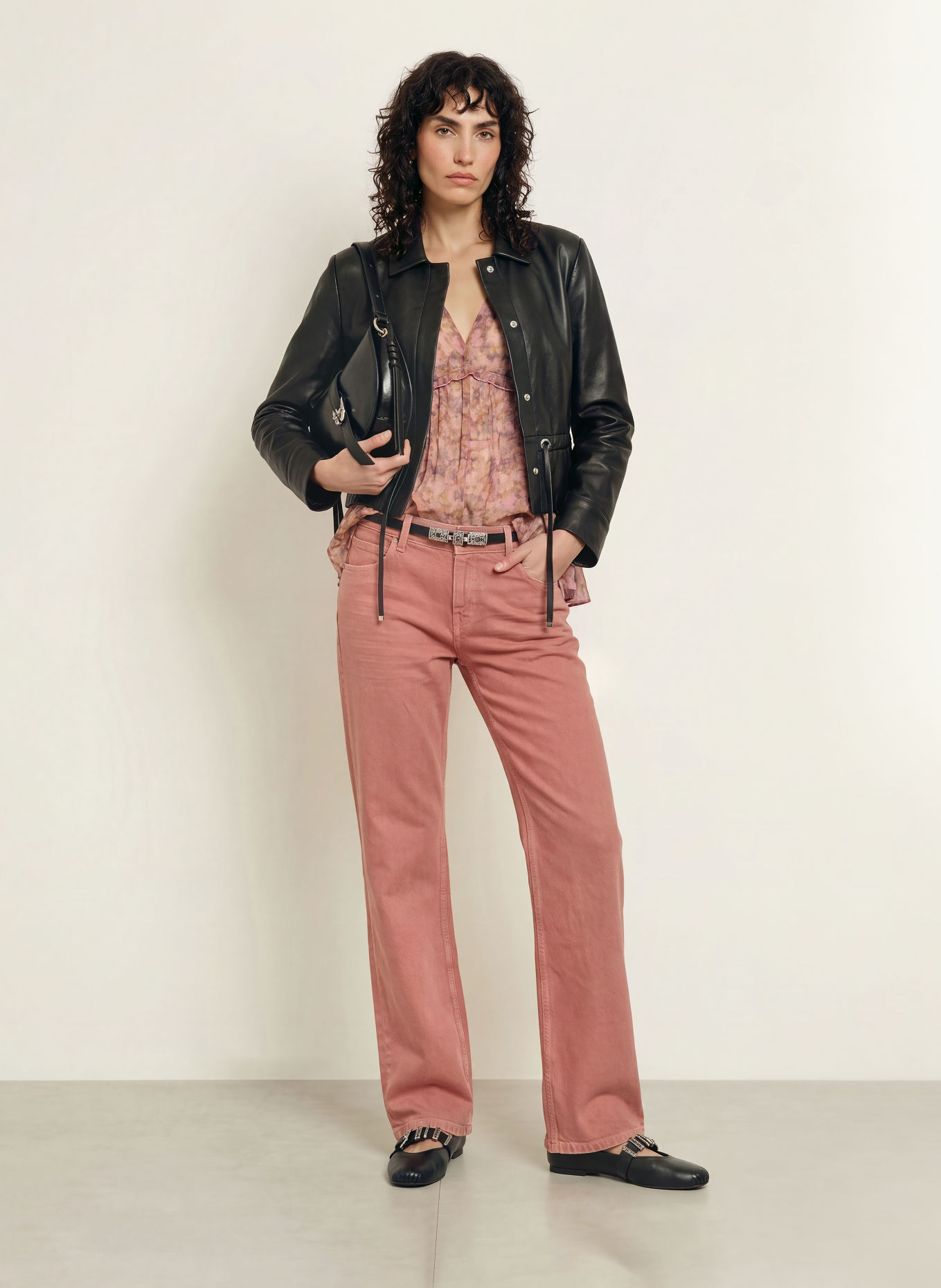 ba&sh Wide Leg Jeans VANA: PINK PINK