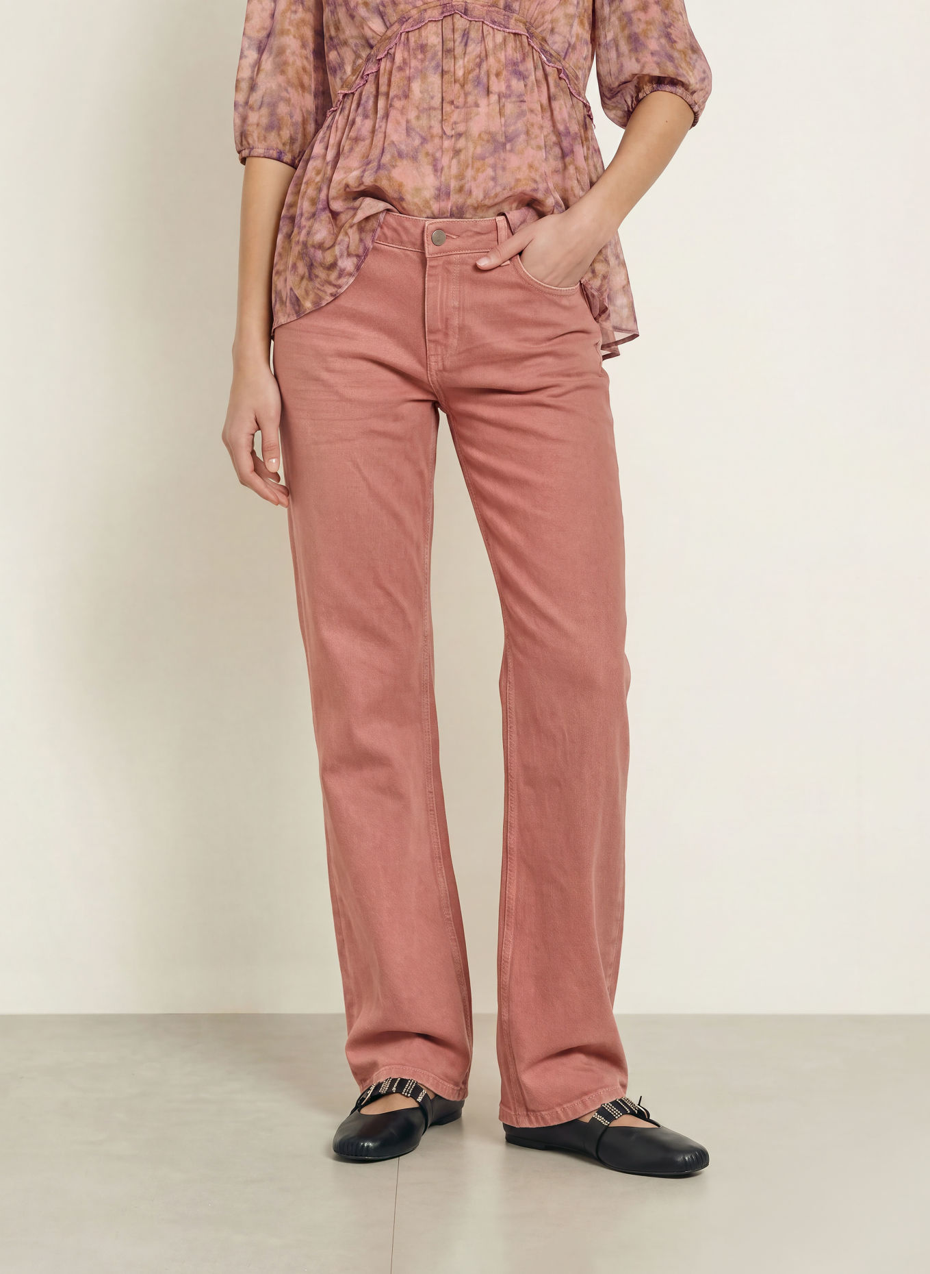 ba&sh Wide Leg Jeans VANA: PINK PINK