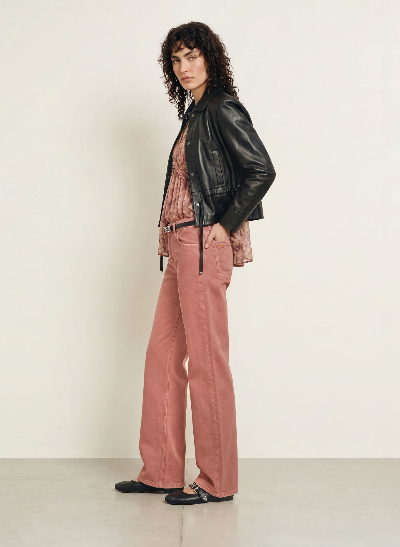 ba&sh Wide Leg Jeans VANA: PINK PINK