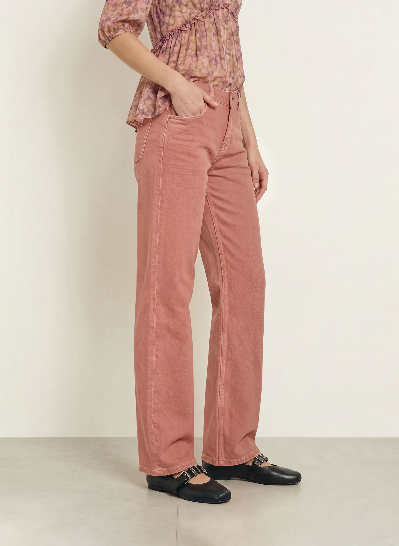 ba&sh Wide Leg Jeans VANA: PINK PINK