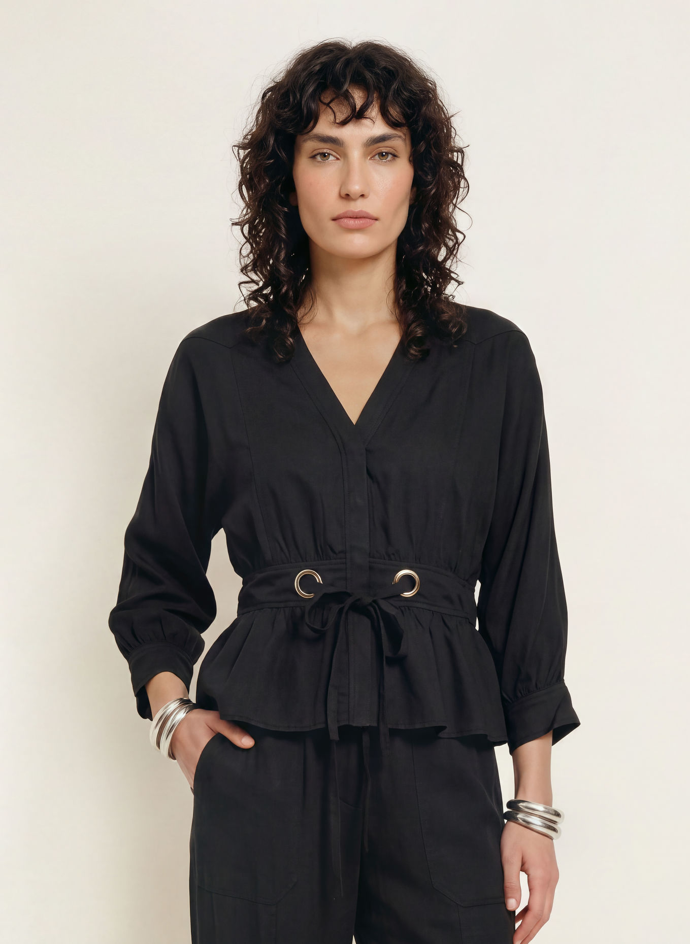 ba&sh Busenshirt PRECILA: SCHWARZ