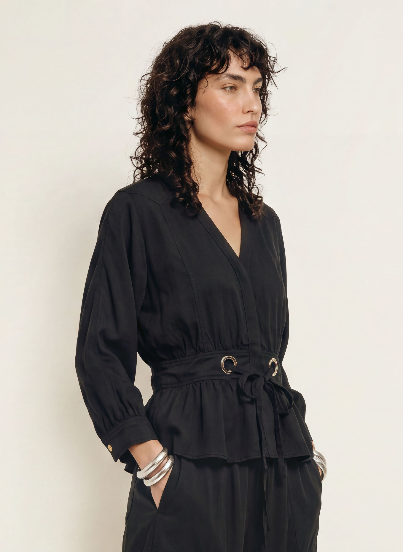 ba&sh Busenshirt PRECILA: SCHWARZ