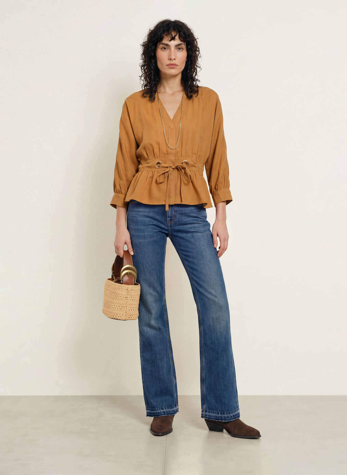 ba&sh Busenshirt PRECILA: COGNAC