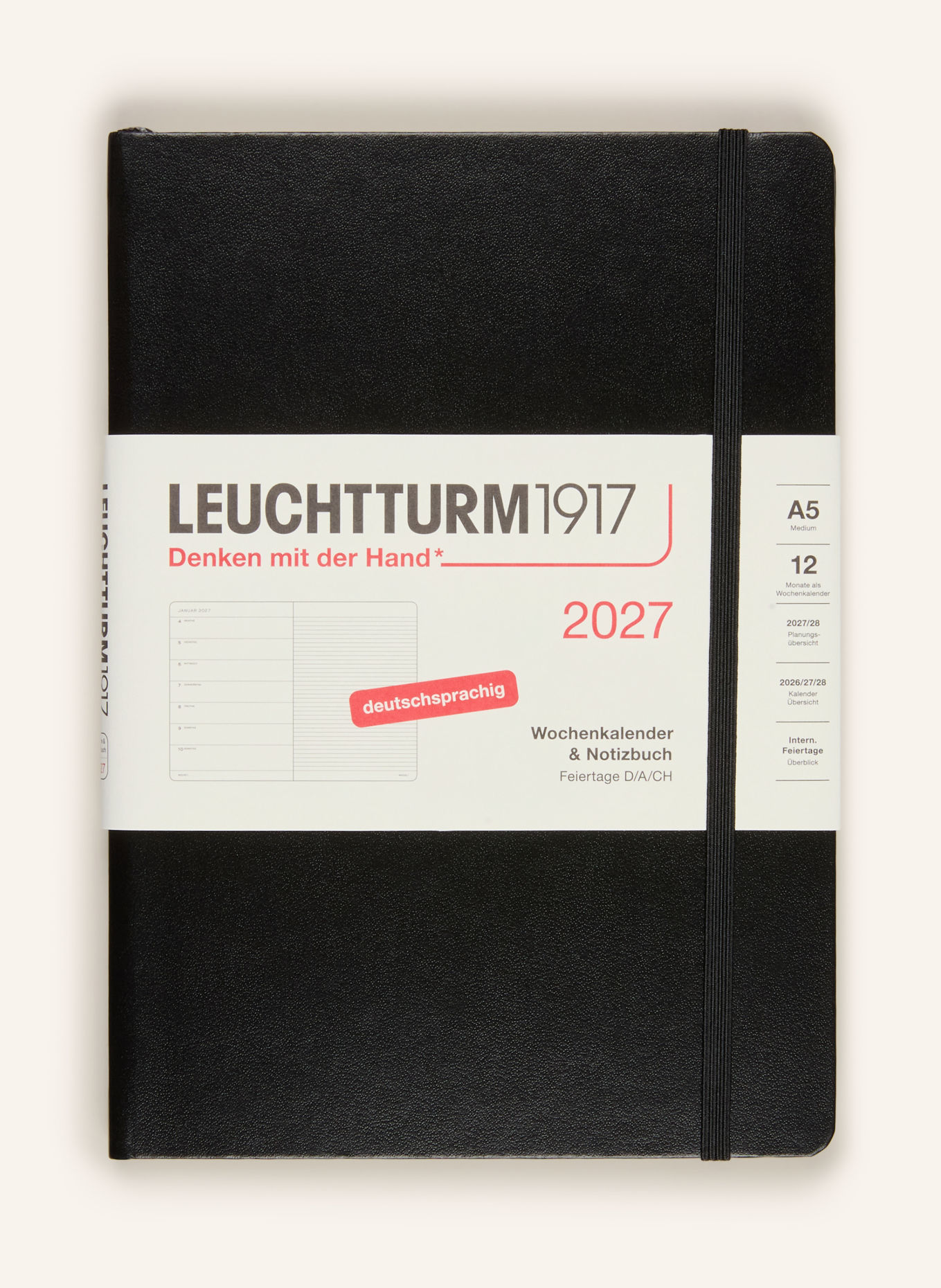 LEUCHTTURM1917 Wochenkalender: SCHWARZ