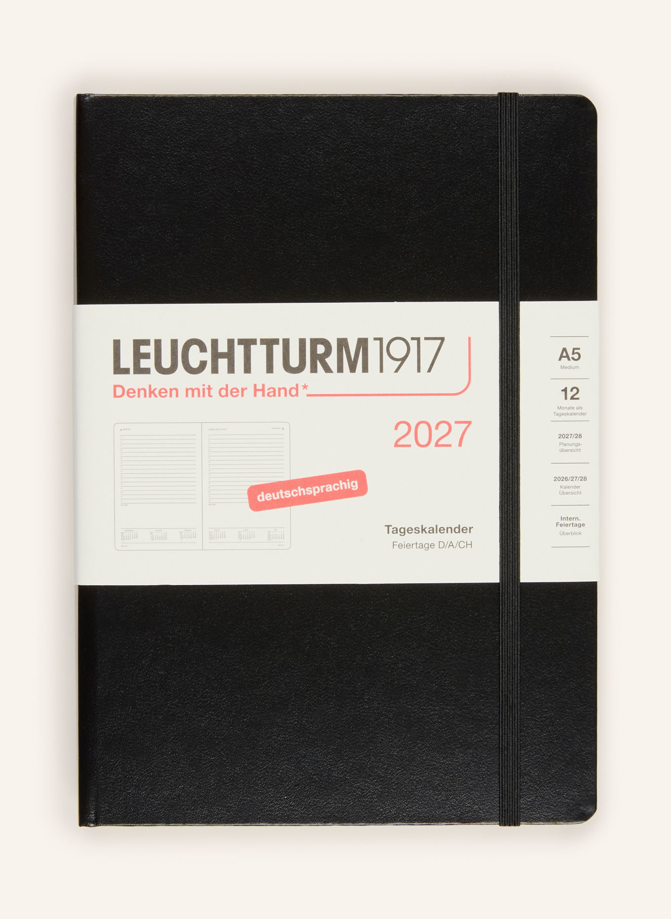 LEUCHTTURM1917 Tageskalender: SCHWARZ