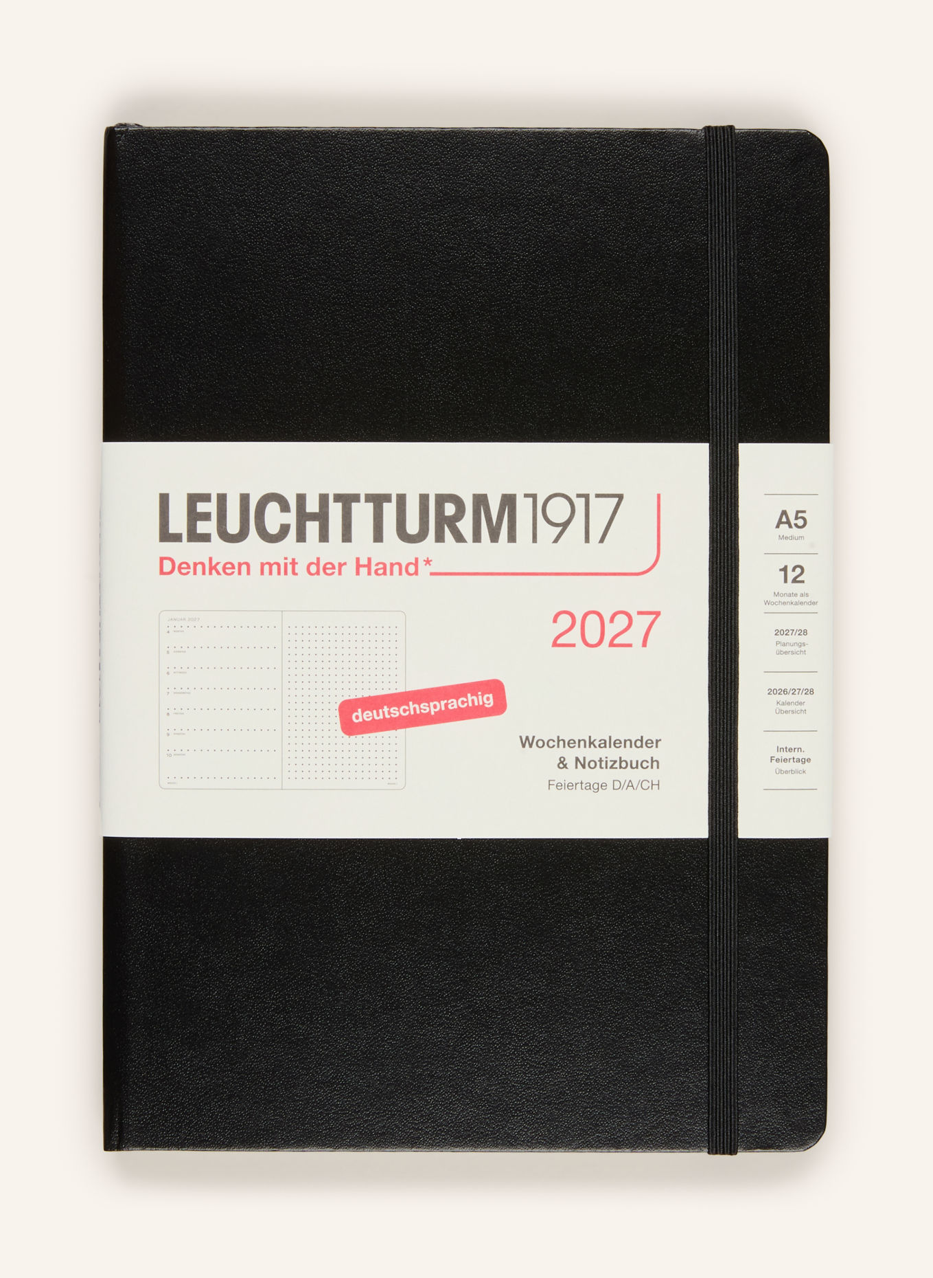 LEUCHTTURM1917 Wochenkalender: SCHWARZ