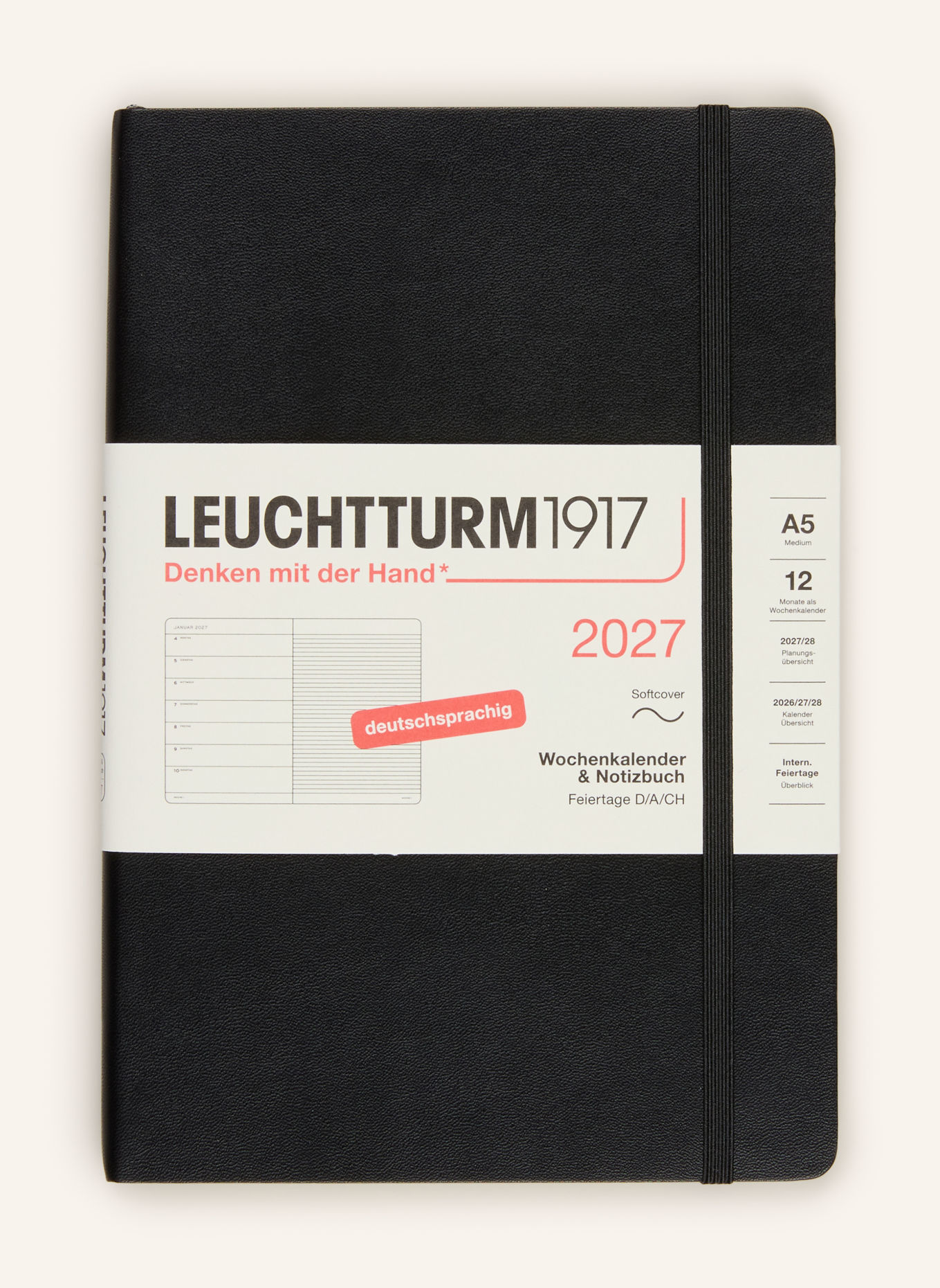 LEUCHTTURM1917 Wochenkalender: SCHWARZ