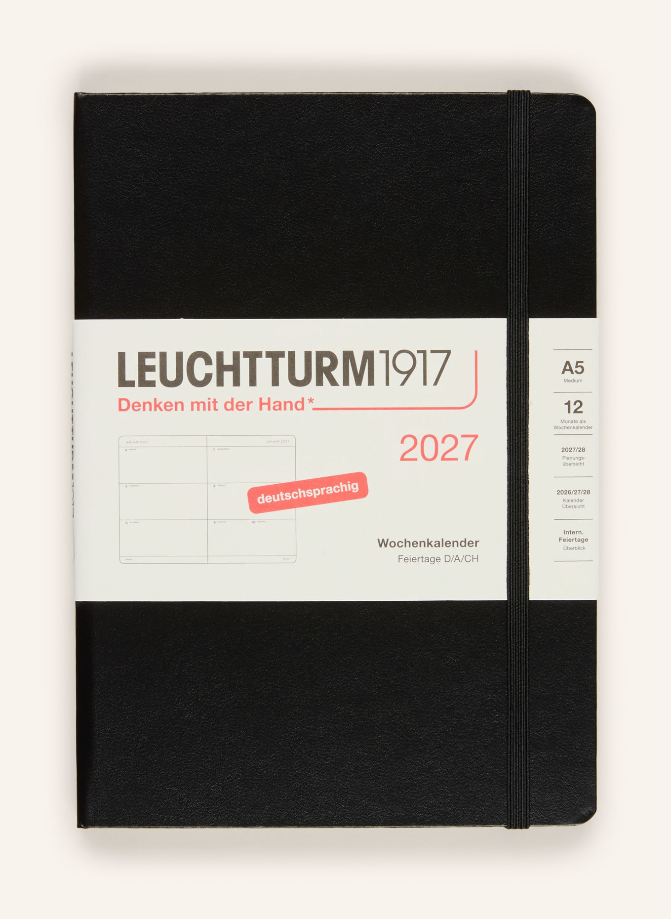 LEUCHTTURM1917 Wochenkalender: SCHWARZ