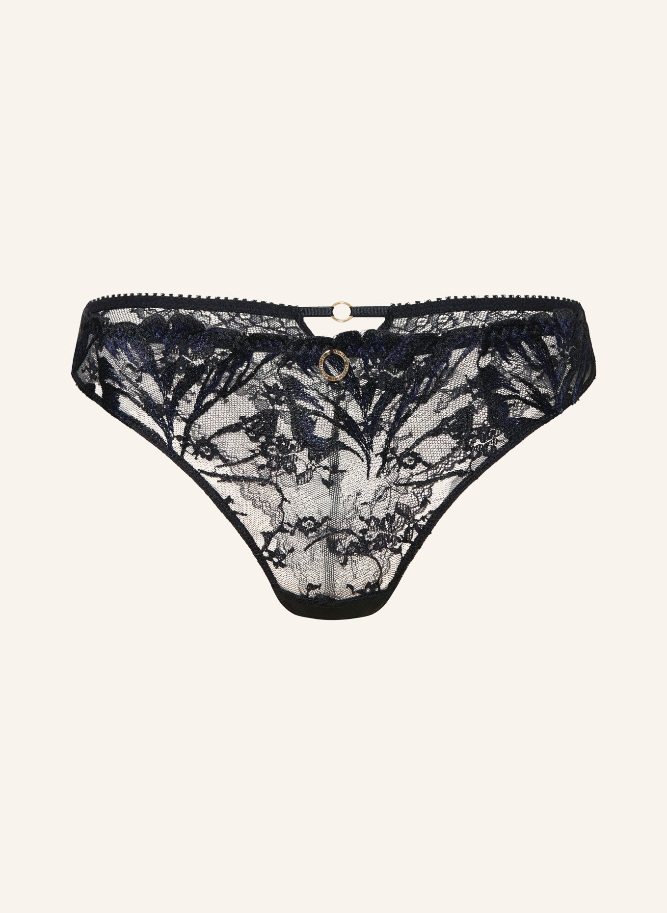 CHANTELLE String ILLUSION met uitsnijding: E62 CREPUSCULAR BLACK