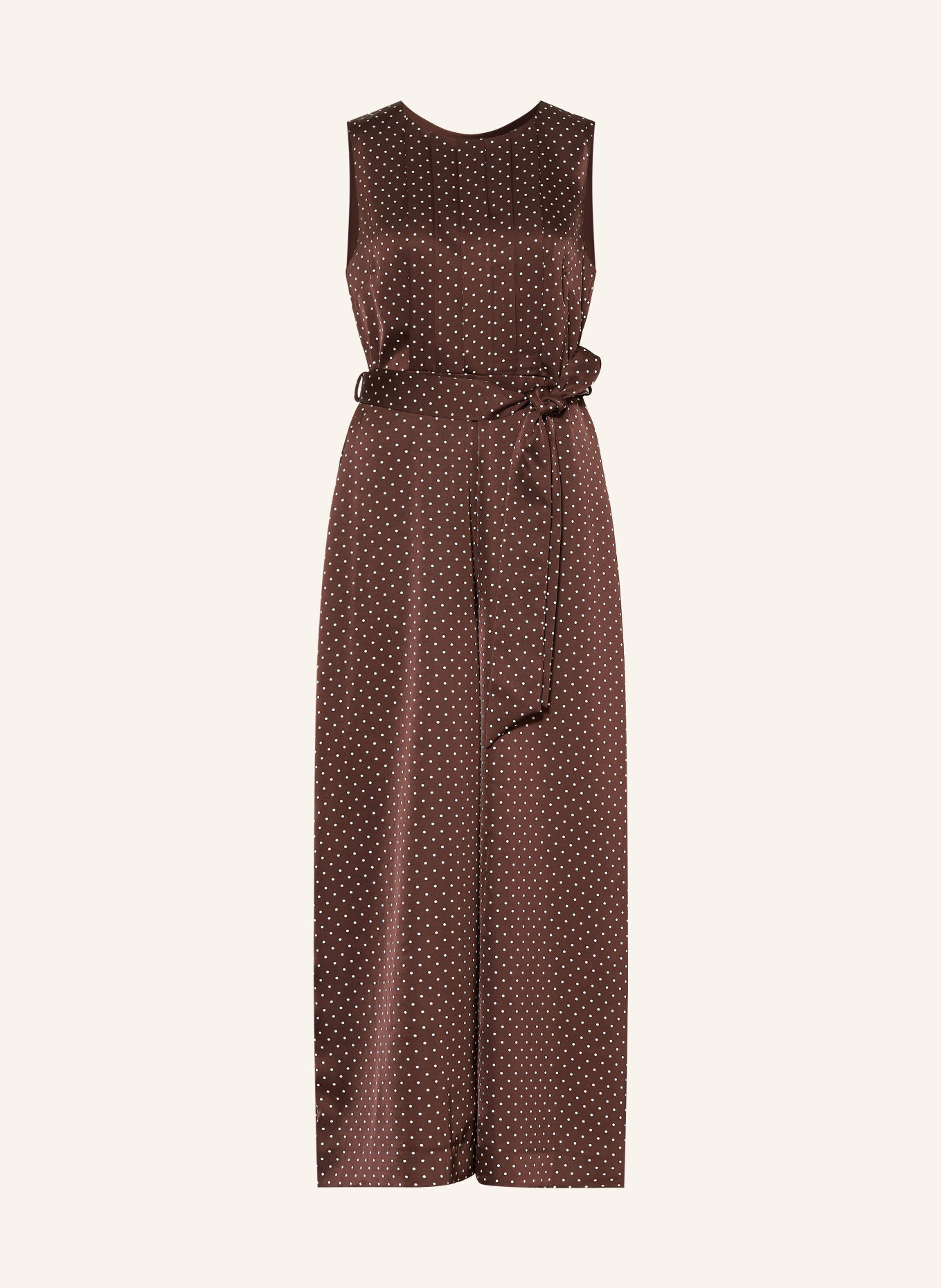 Phase Eight Combinaison JANINE en satin: MARRON FONCÉ / BLANC