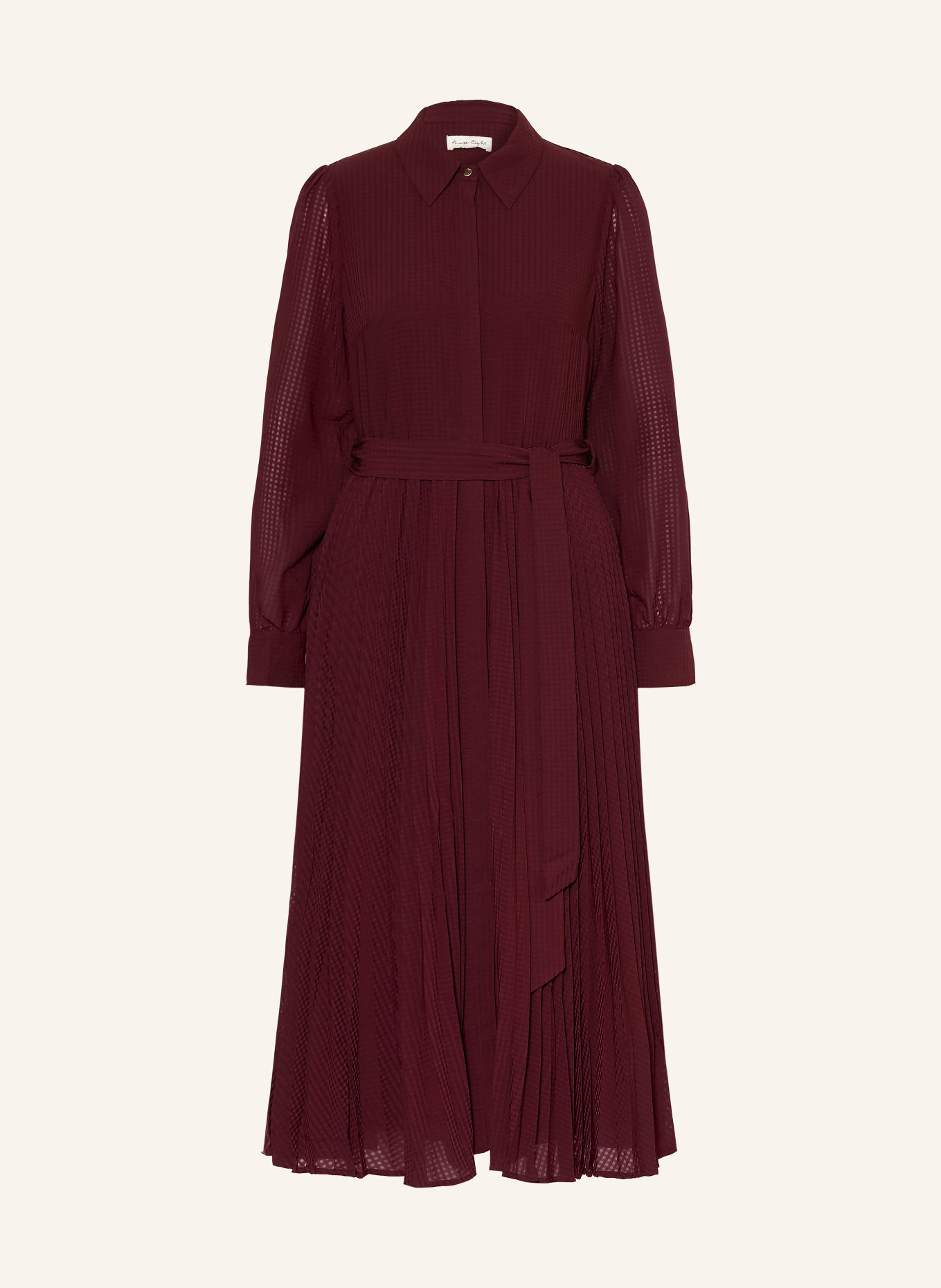 Phase Eight Blousejurk REN met plooien: DONKERROOD