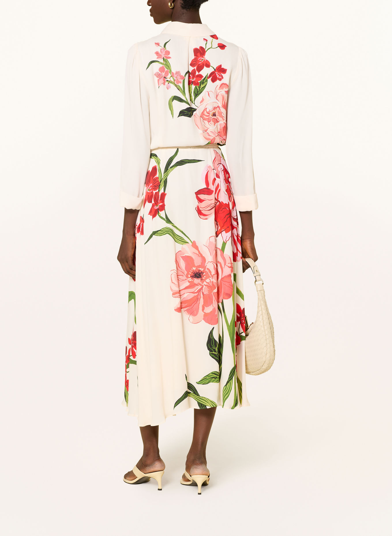 Phase Eight Blousejurk ANABELLA met 3/4-mouwen: WIT / ROOD / GROEN