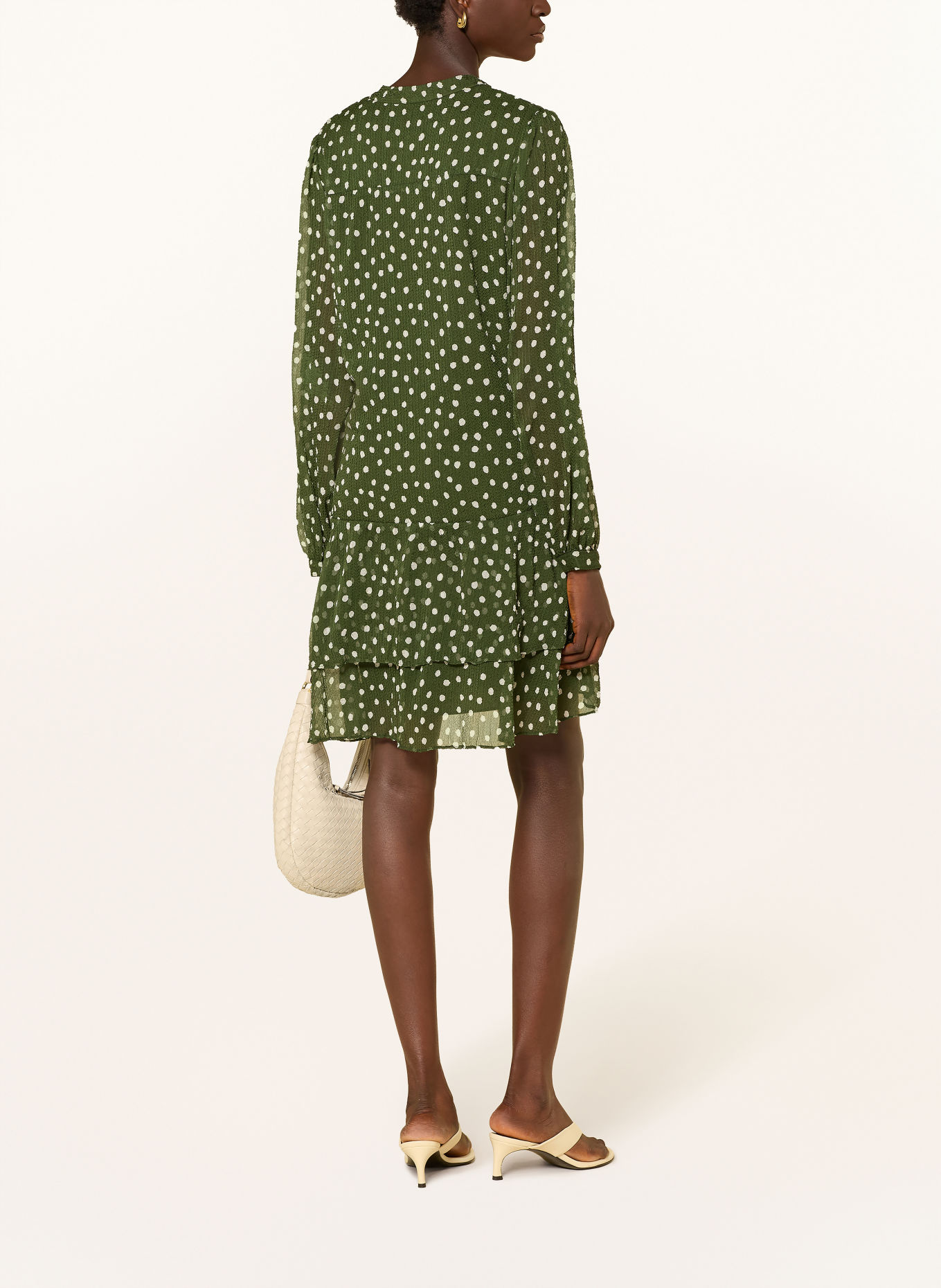 Phase Eight Jurk ALMA: GROEN / WIT