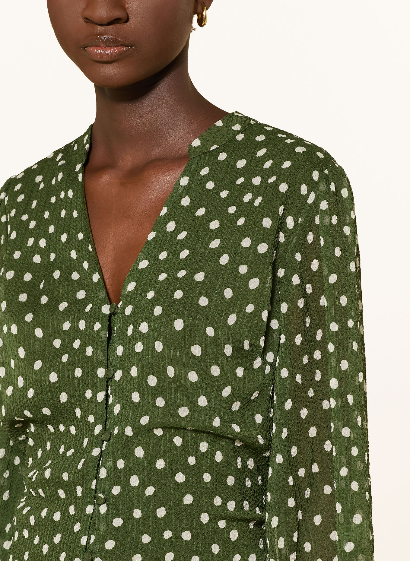 Phase Eight Jurk ALMA: GROEN / WIT