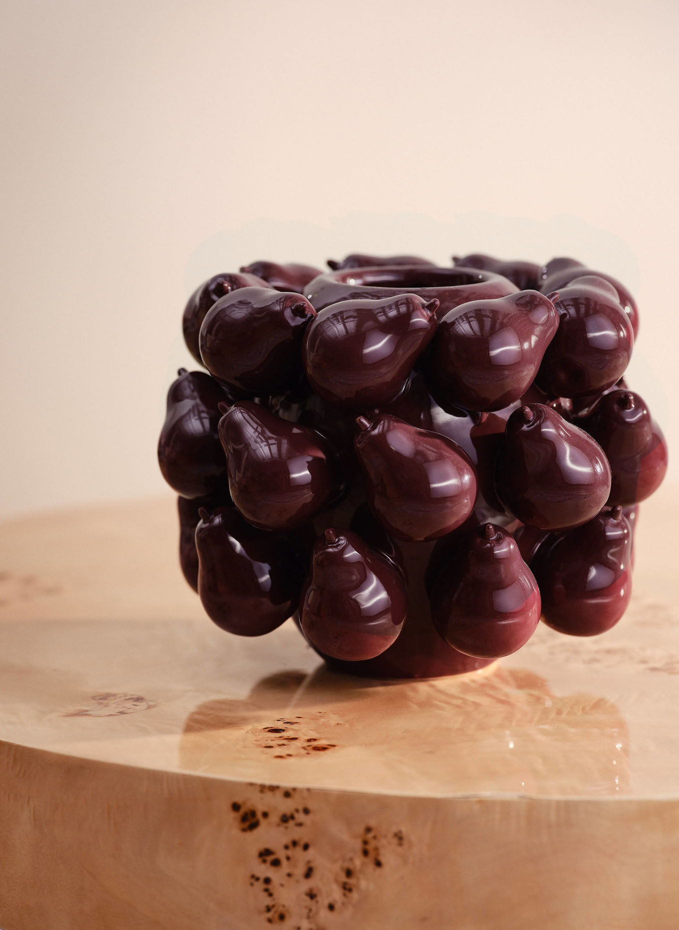 Jotex Vase PEAR: DUNKELROT