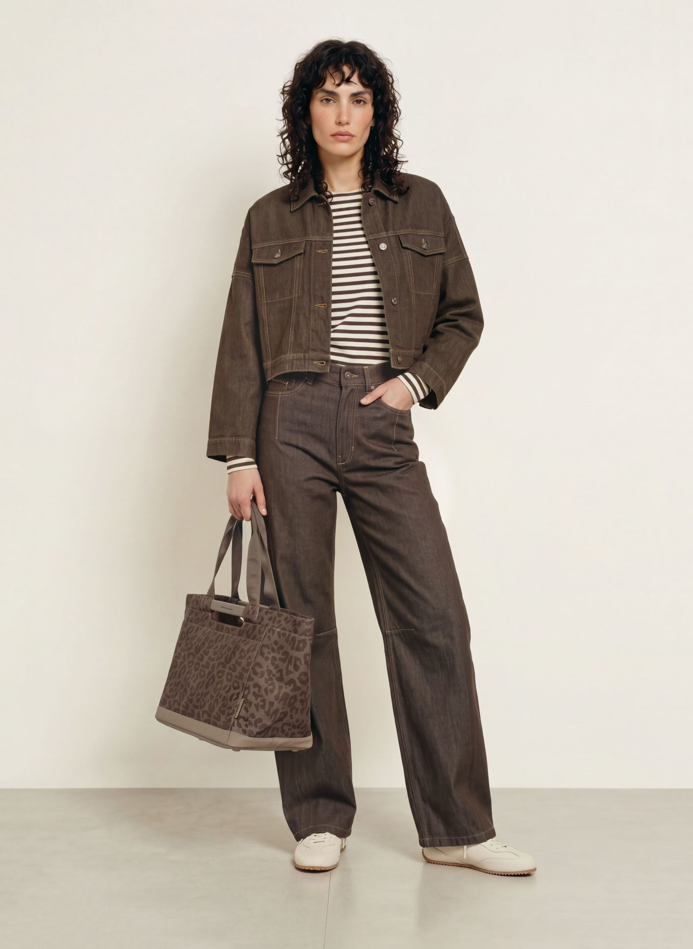 KAPTEN & SON VAASA Shopping Cart: TAUPE / DARK BROWN