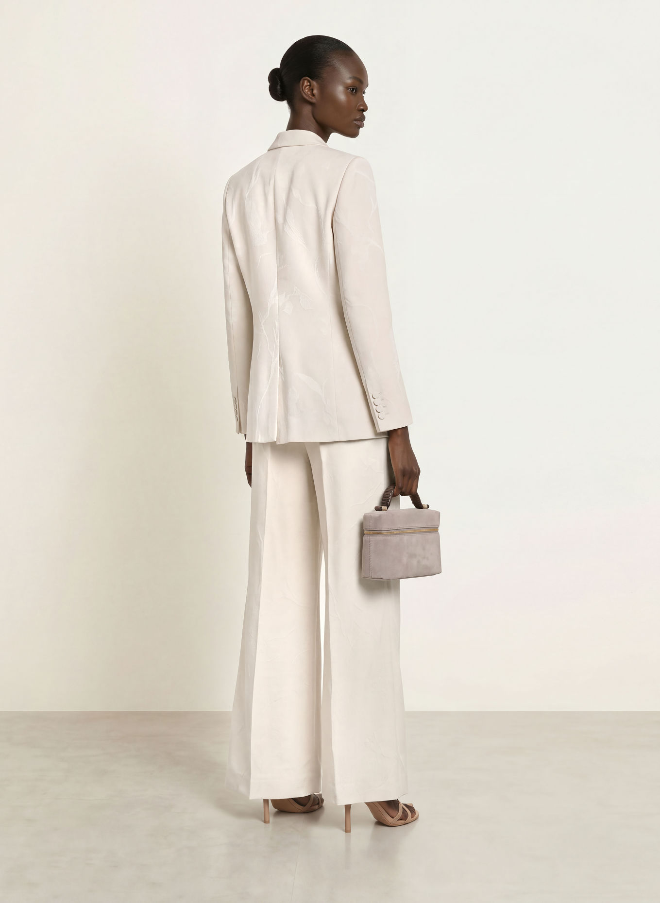 REISS Jacquard-Blazer OTTIE: CREME