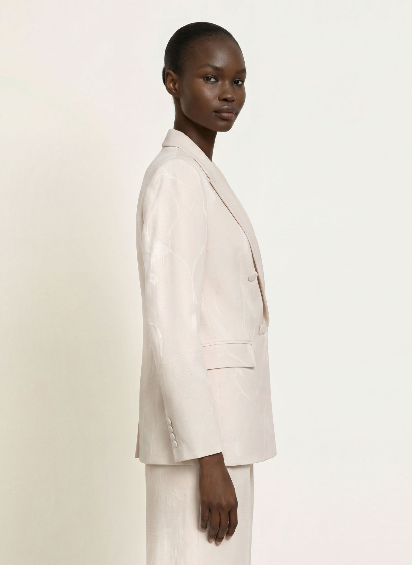 REISS Jacquard-Blazer OTTIE: CREME