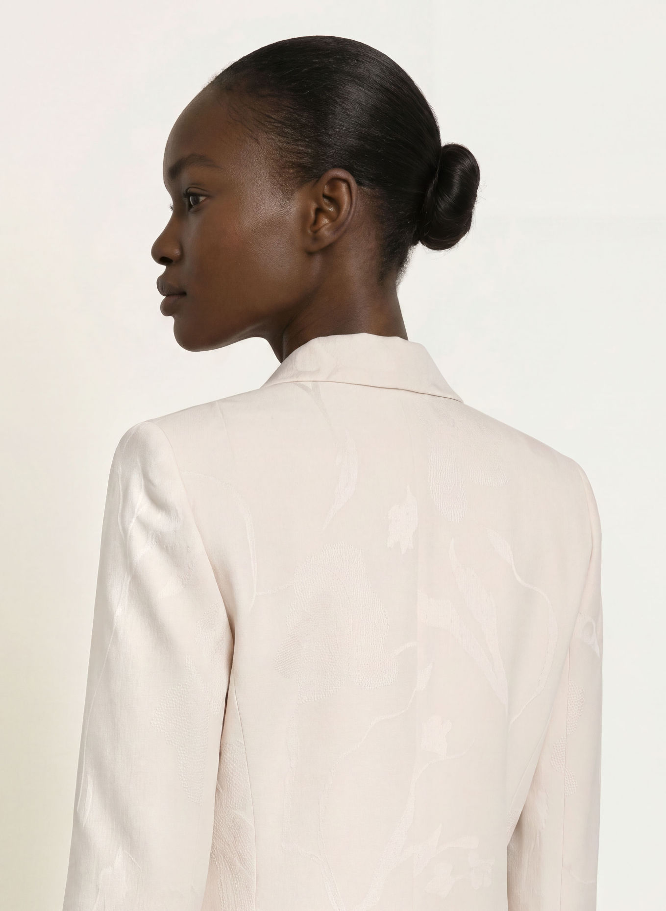 REISS Jacquard-Blazer OTTIE: CREME