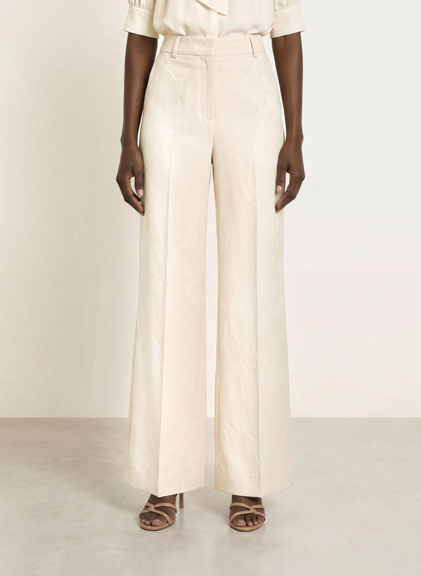 REISS Jacquard-Hose OTTIE: CREME