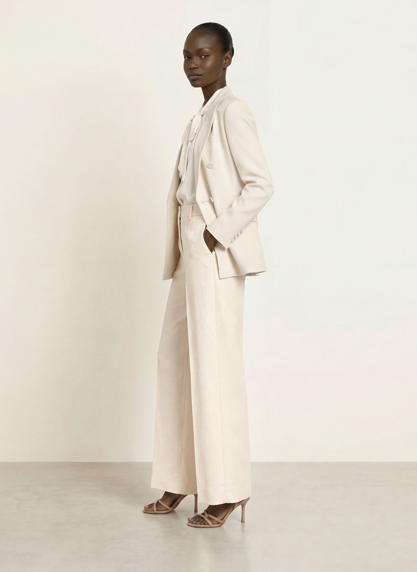REISS Jacquard-Hose OTTIE: CREME