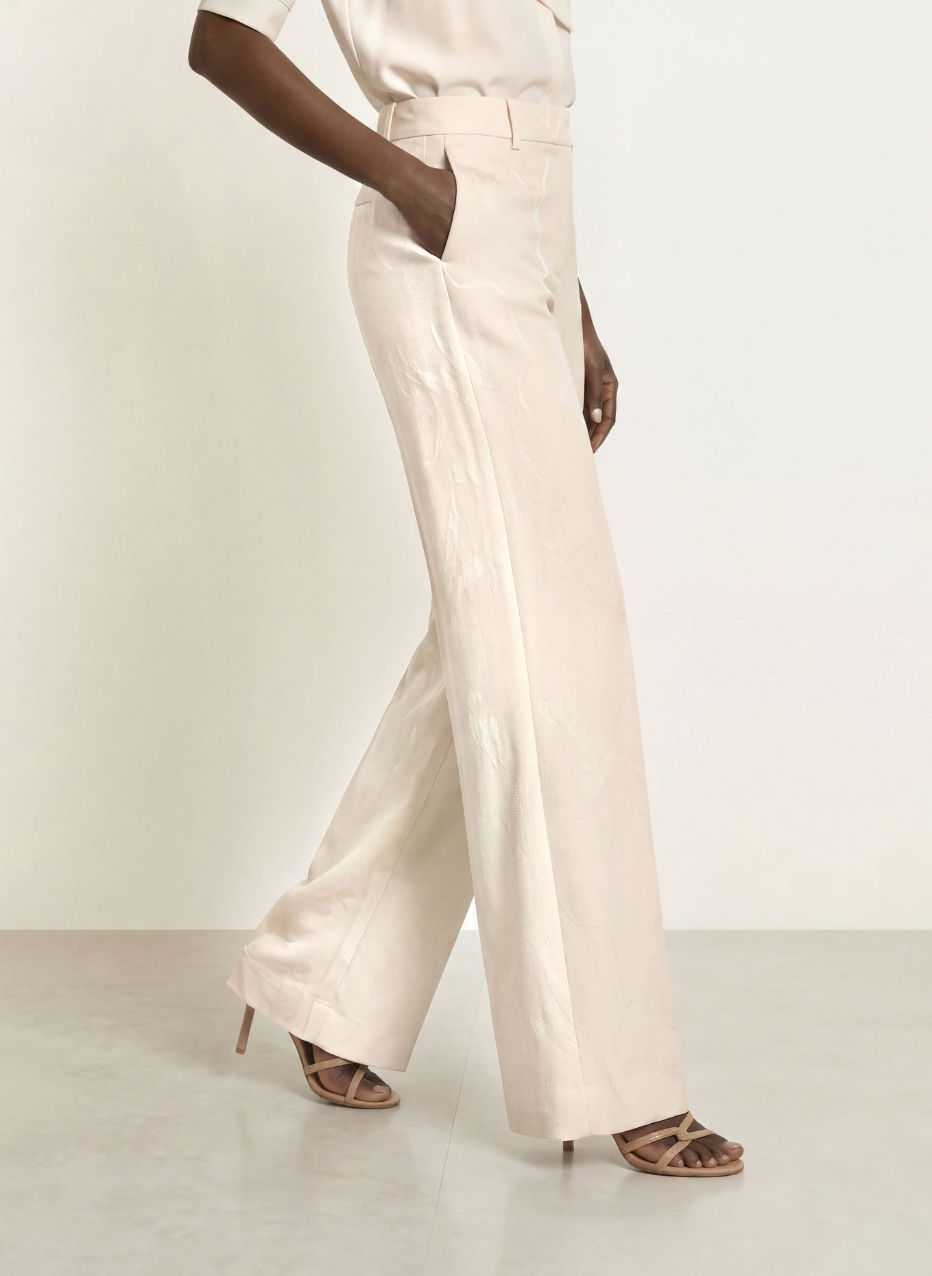 REISS Jacquard-Hose OTTIE: CREME