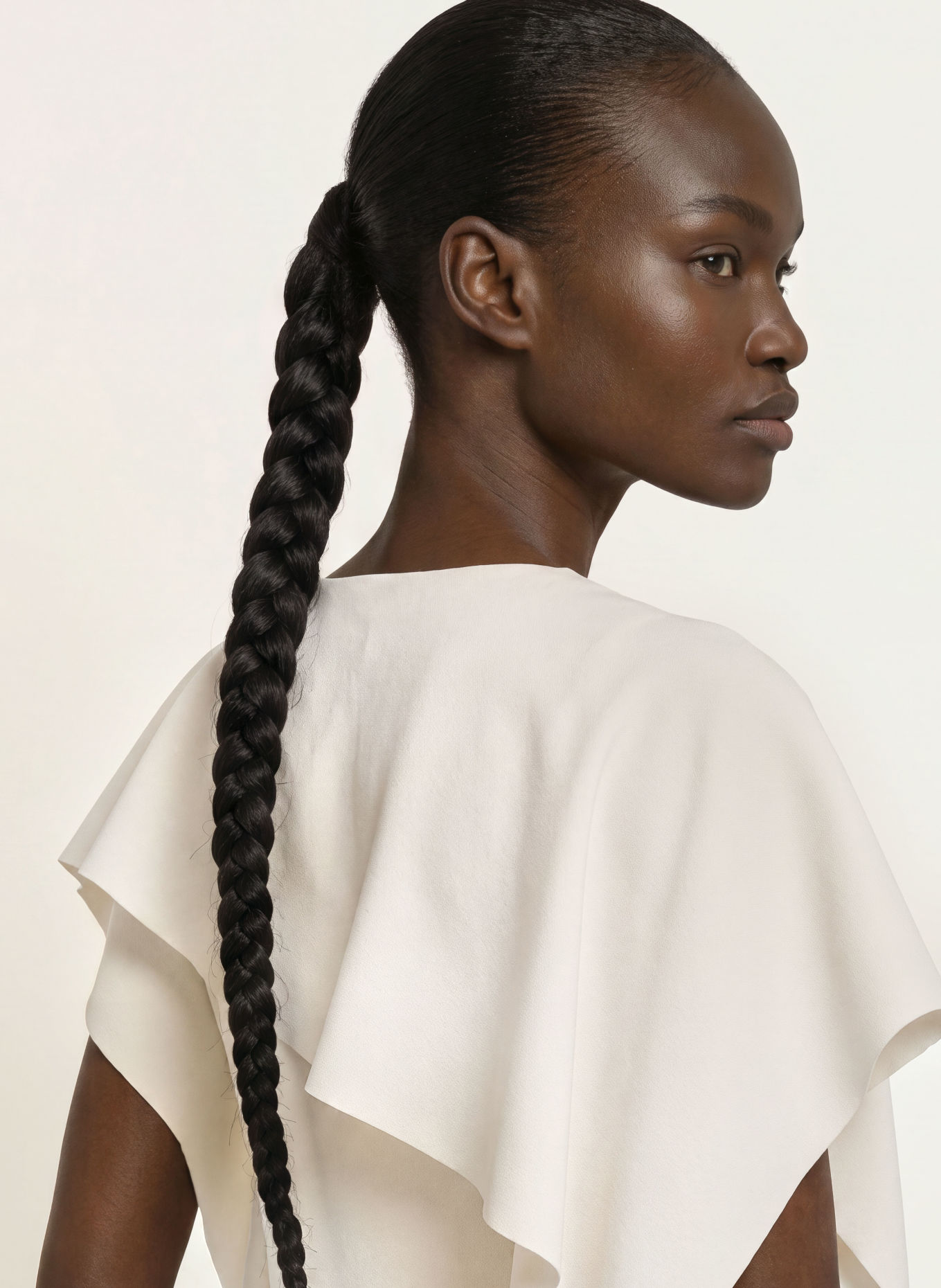 REISS Jurk ATHENA met volants: CRÈME