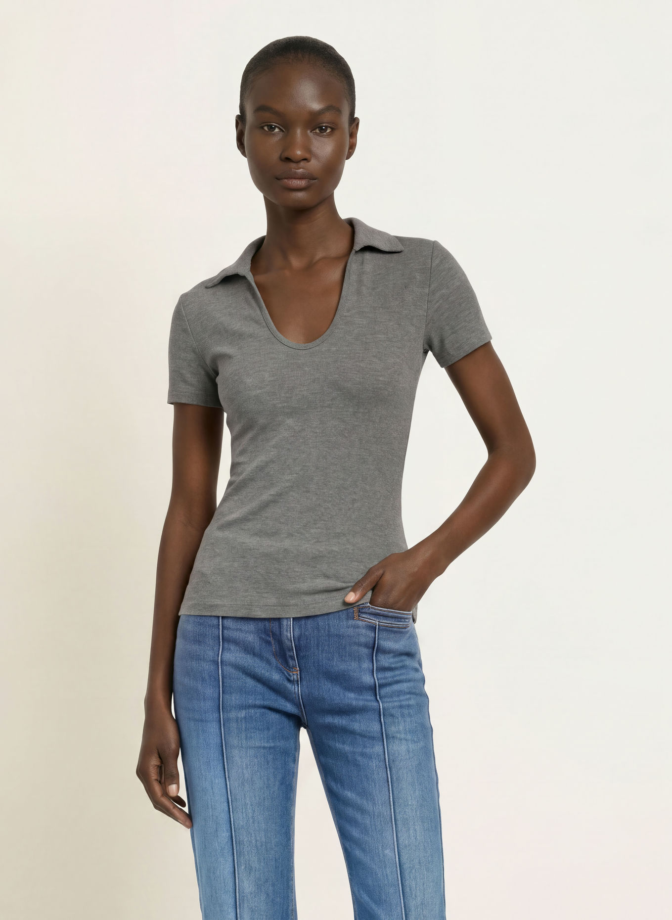 REISS T-Shirt DARIA: GRAU