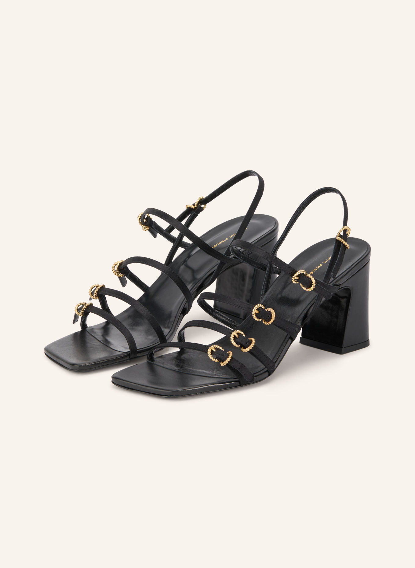 CLAUDIE PIERLOT Sandaletten: SCHWARZ / GOLD