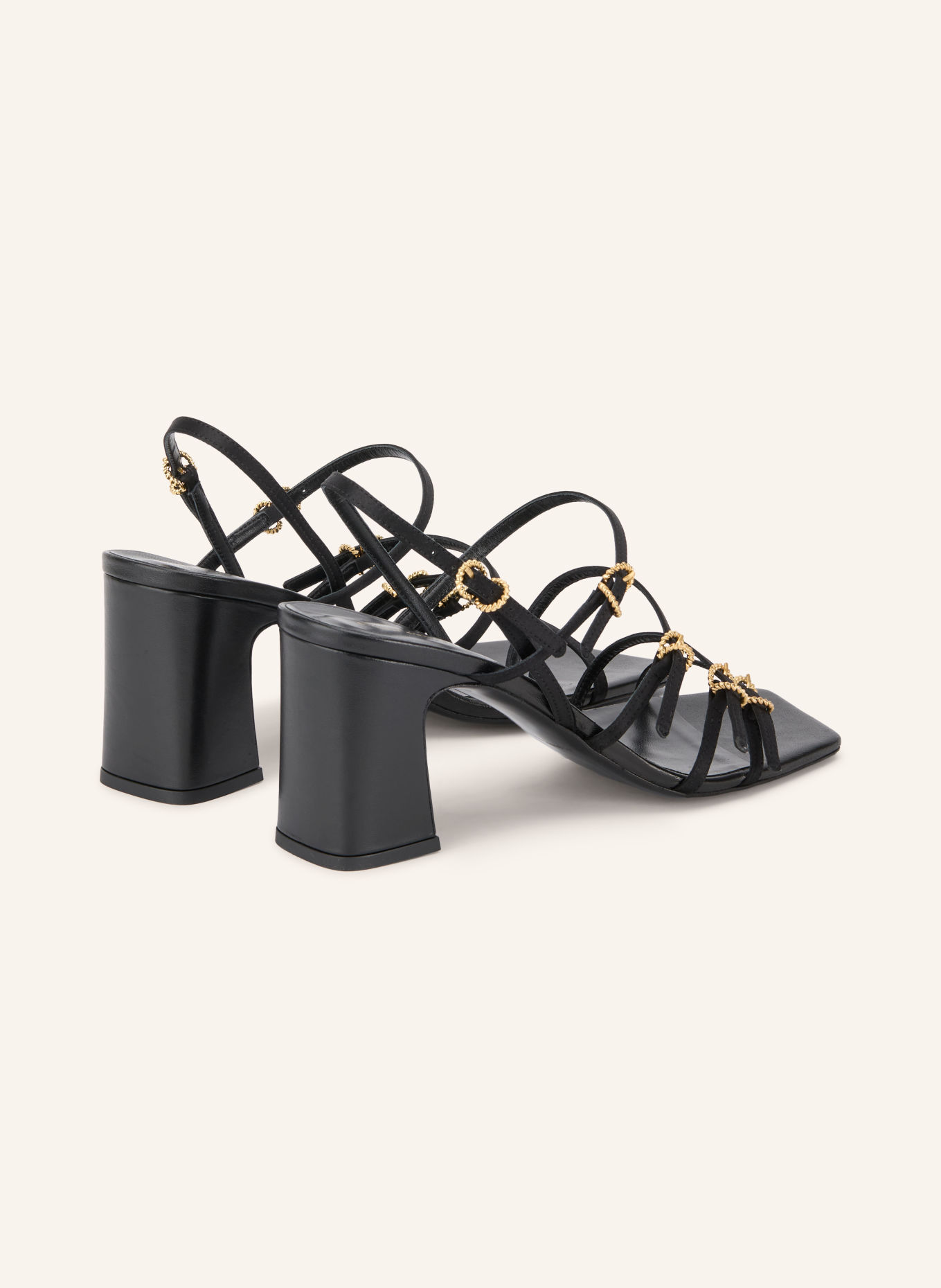 CLAUDIE PIERLOT Sandaletten: SCHWARZ / GOLD