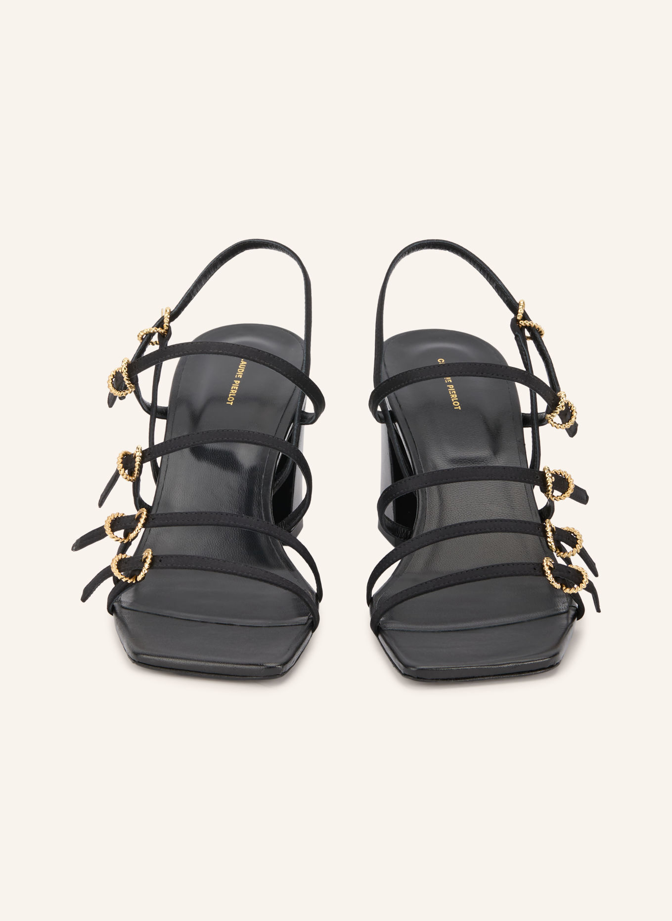 CLAUDIE PIERLOT Sandaletten: SCHWARZ / GOLD