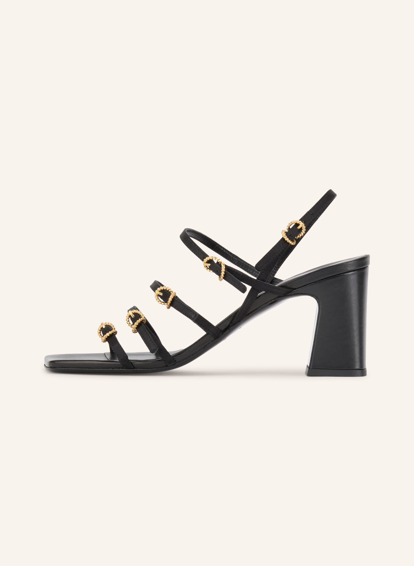 CLAUDIE PIERLOT Sandaletten: SCHWARZ / GOLD