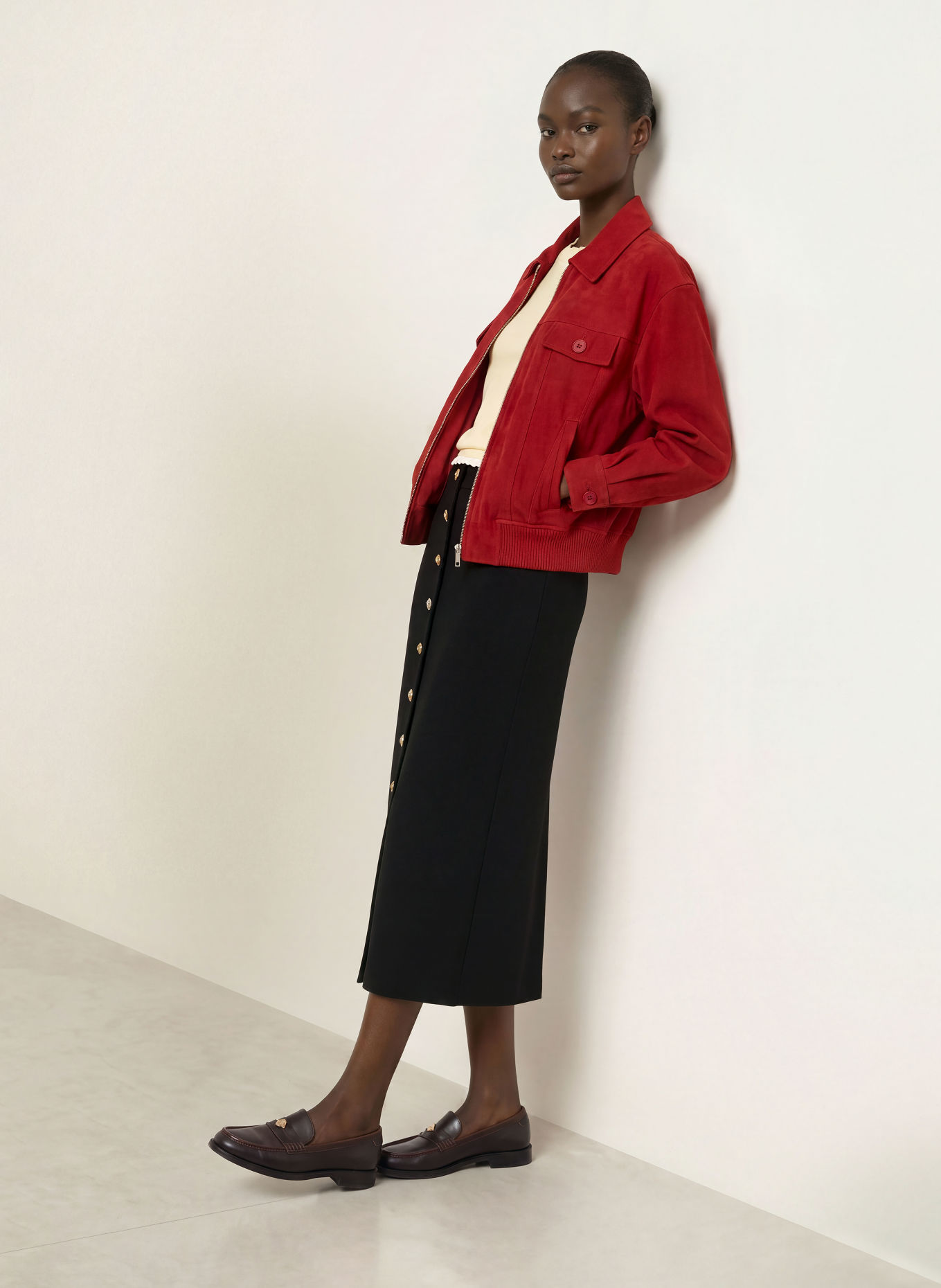 CLAUDIE PIERLOT Strickrock: SCHWARZ